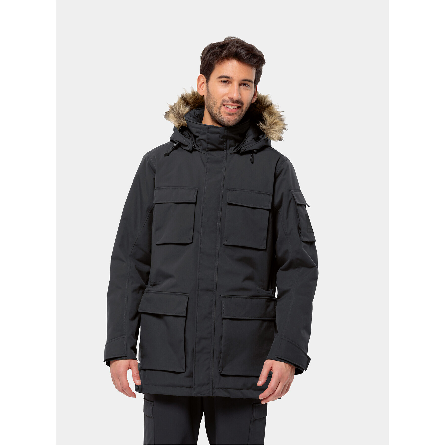 Jack Wolfskin Зимно яке Glacier Canyon Parka 1107674 Черен Regular Fit - Pepit.bg