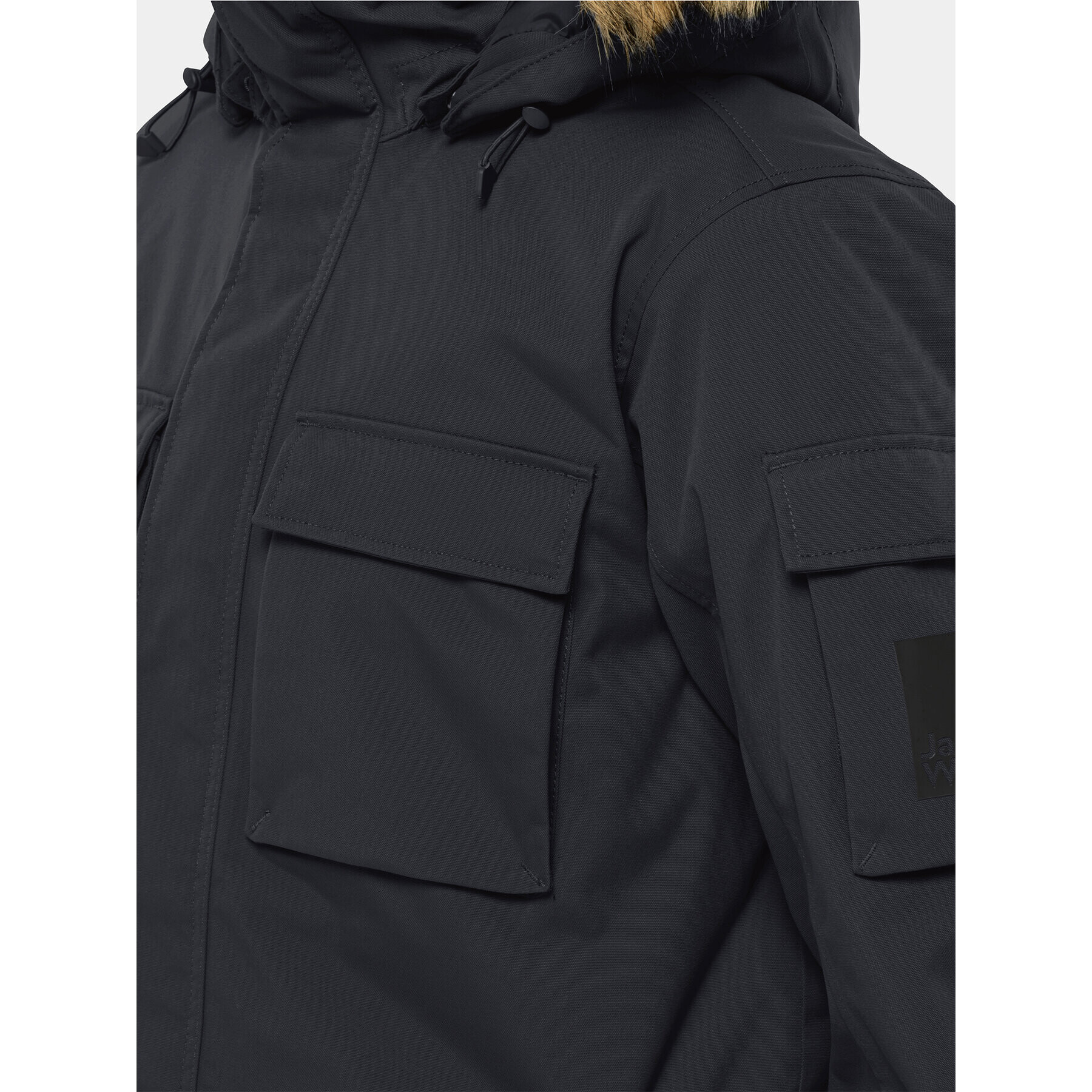 Jack Wolfskin Зимно яке Glacier Canyon Parka 1107674 Черен Regular Fit - Pepit.bg