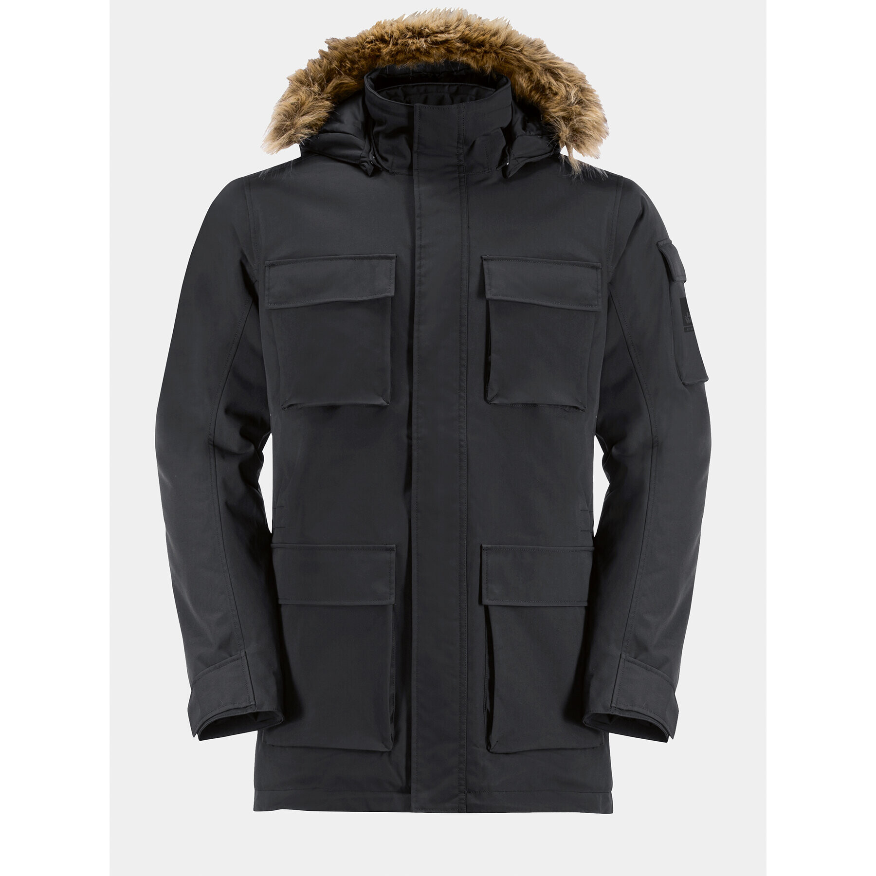 Jack Wolfskin Зимно яке Glacier Canyon Parka 1107674 Черен Regular Fit - Pepit.bg