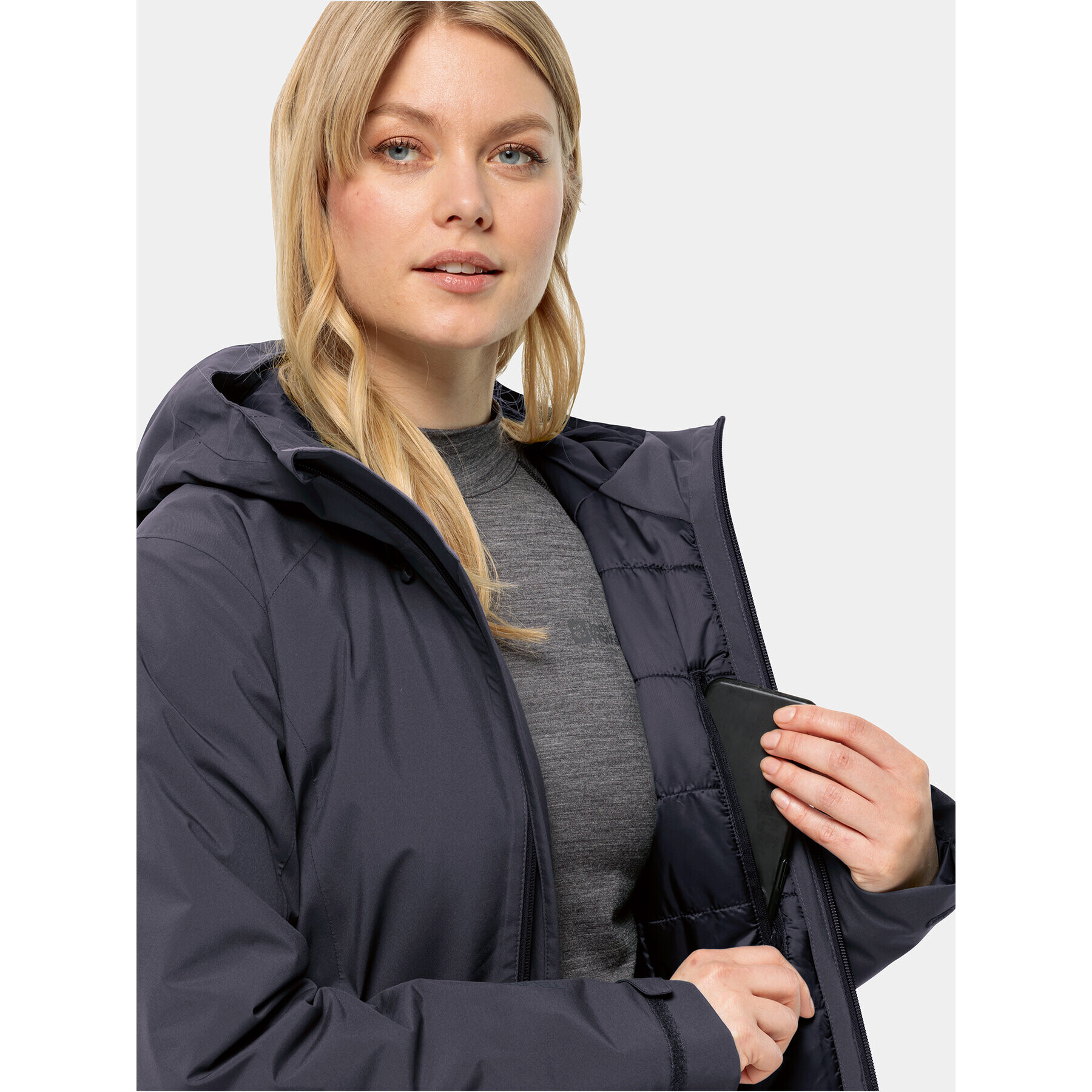 Jack Wolfskin Зимно яке Heidelstein Ins Jkt 1115681 Сив Regular Fit - Pepit.bg