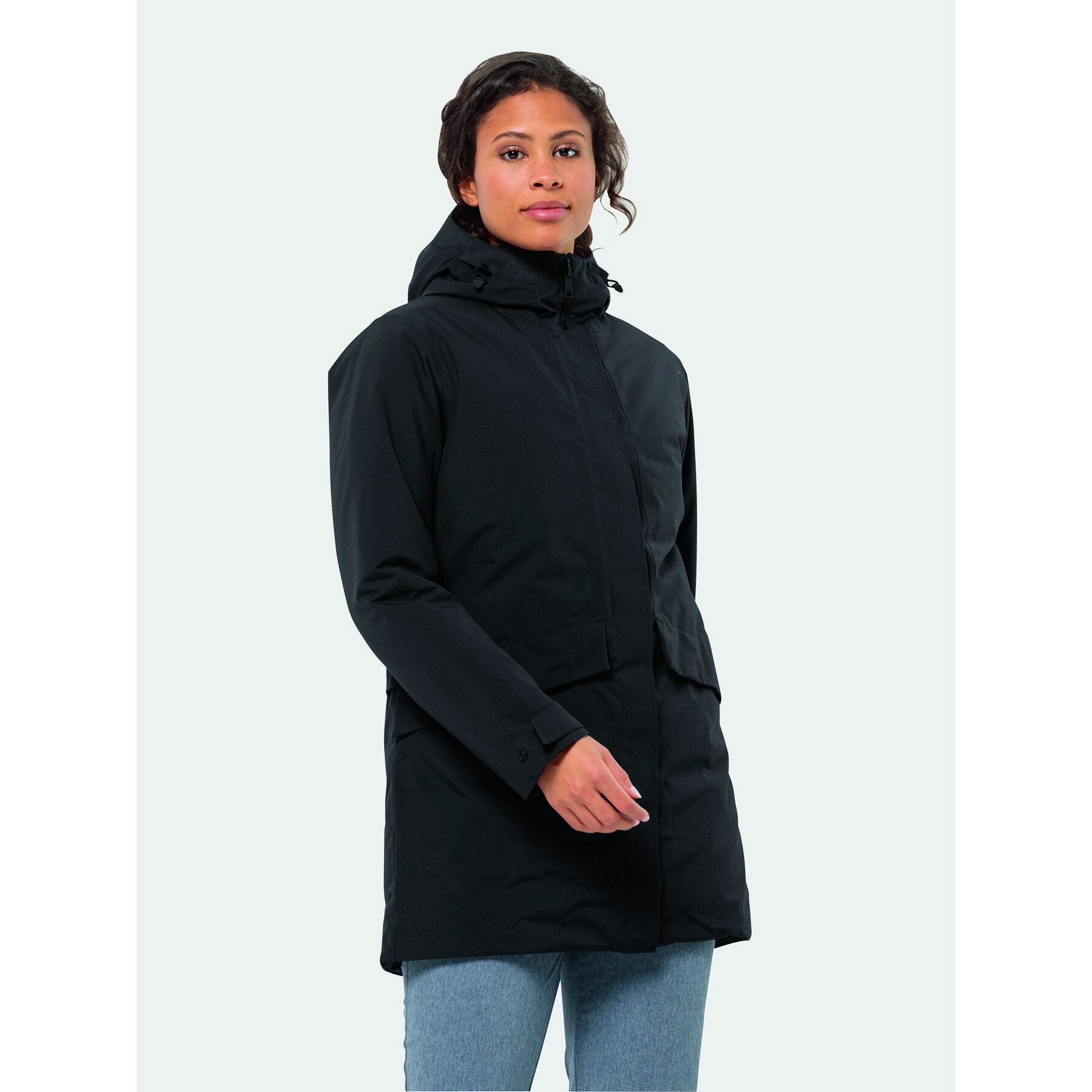 Jack Wolfskin Зимно яке Tempelhof Coat 1116151 Черен Regular Fit - Pepit.bg