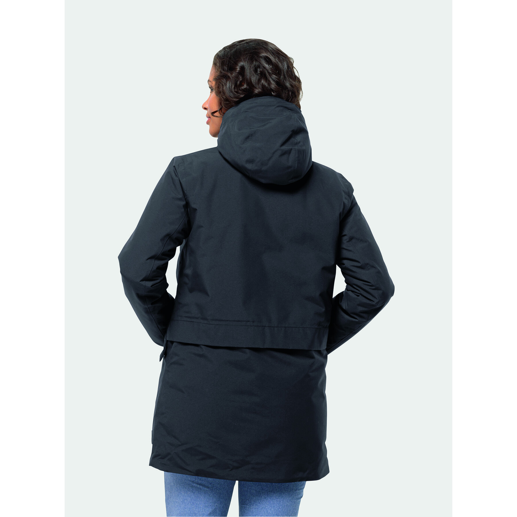 Jack Wolfskin Зимно яке Tempelhof Coat 1116151 Черен Regular Fit - Pepit.bg