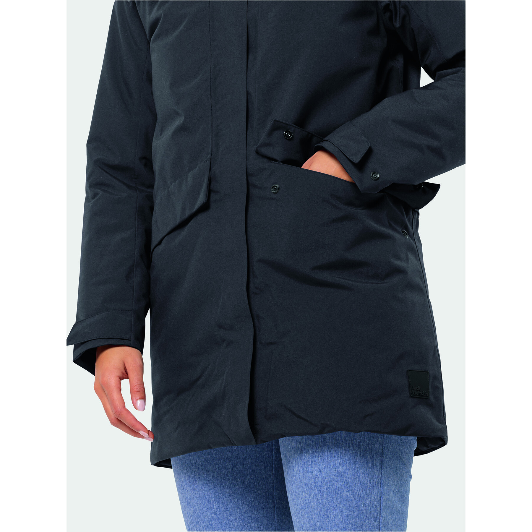 Jack Wolfskin Зимно яке Tempelhof Coat 1116151 Черен Regular Fit - Pepit.bg