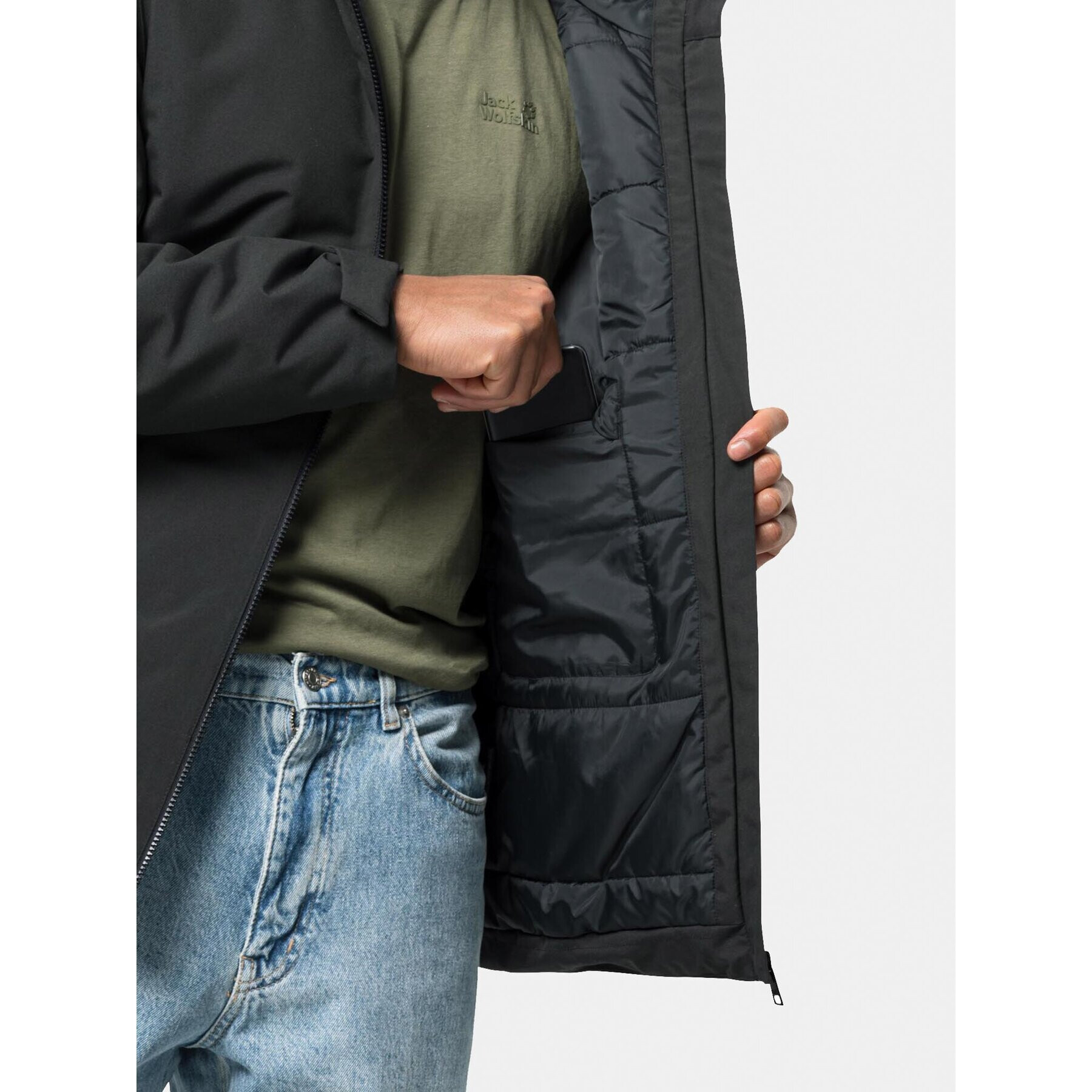 Jack Wolfskin Зимно яке Tempelhof Jkt 1115491 Черен Regular Fit - Pepit.bg