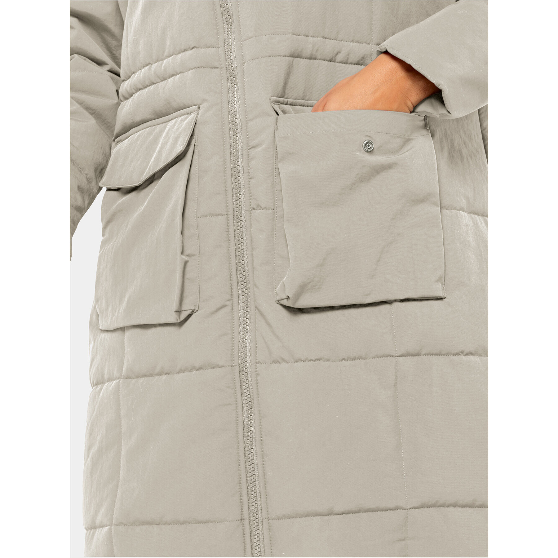 Jack Wolfskin Зимно яке White Frost Parka 1207361 Сив Regular Fit - Pepit.bg