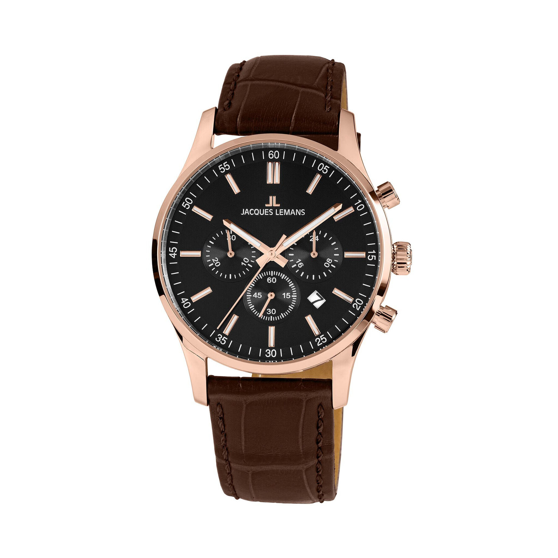 Jacques Lemans Часовник London 1-2025D Кафяв - Pepit.bg