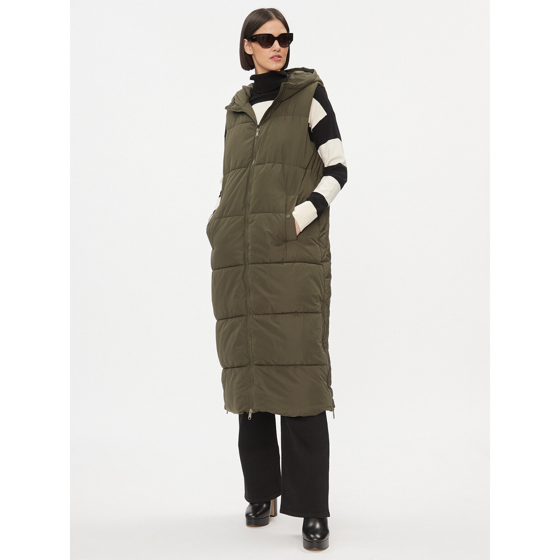 JDY Елек 15300253 Зелен Regular Fit - Pepit.bg