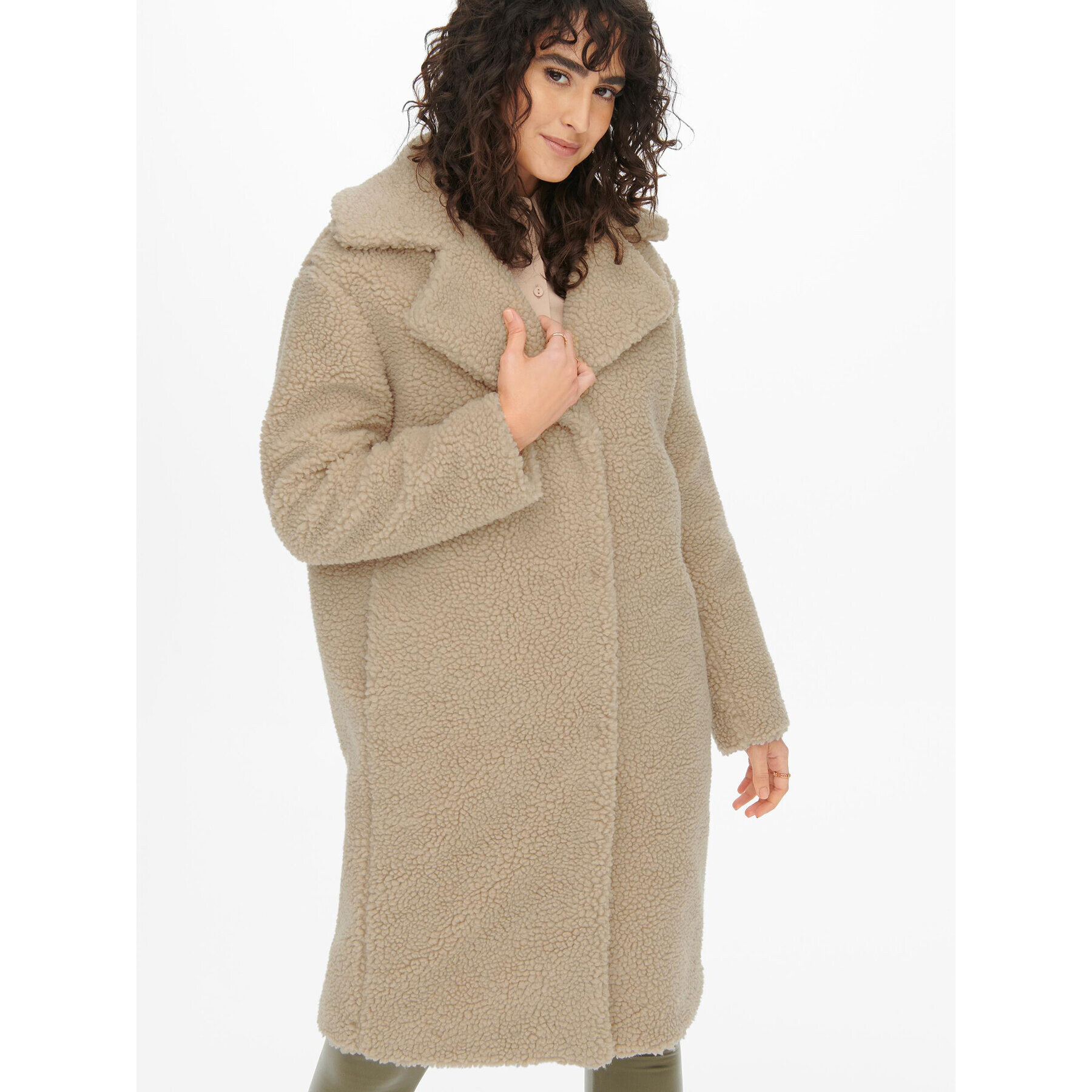 JDY Кожух 15265762 Бежов Regular Fit - Pepit.bg
