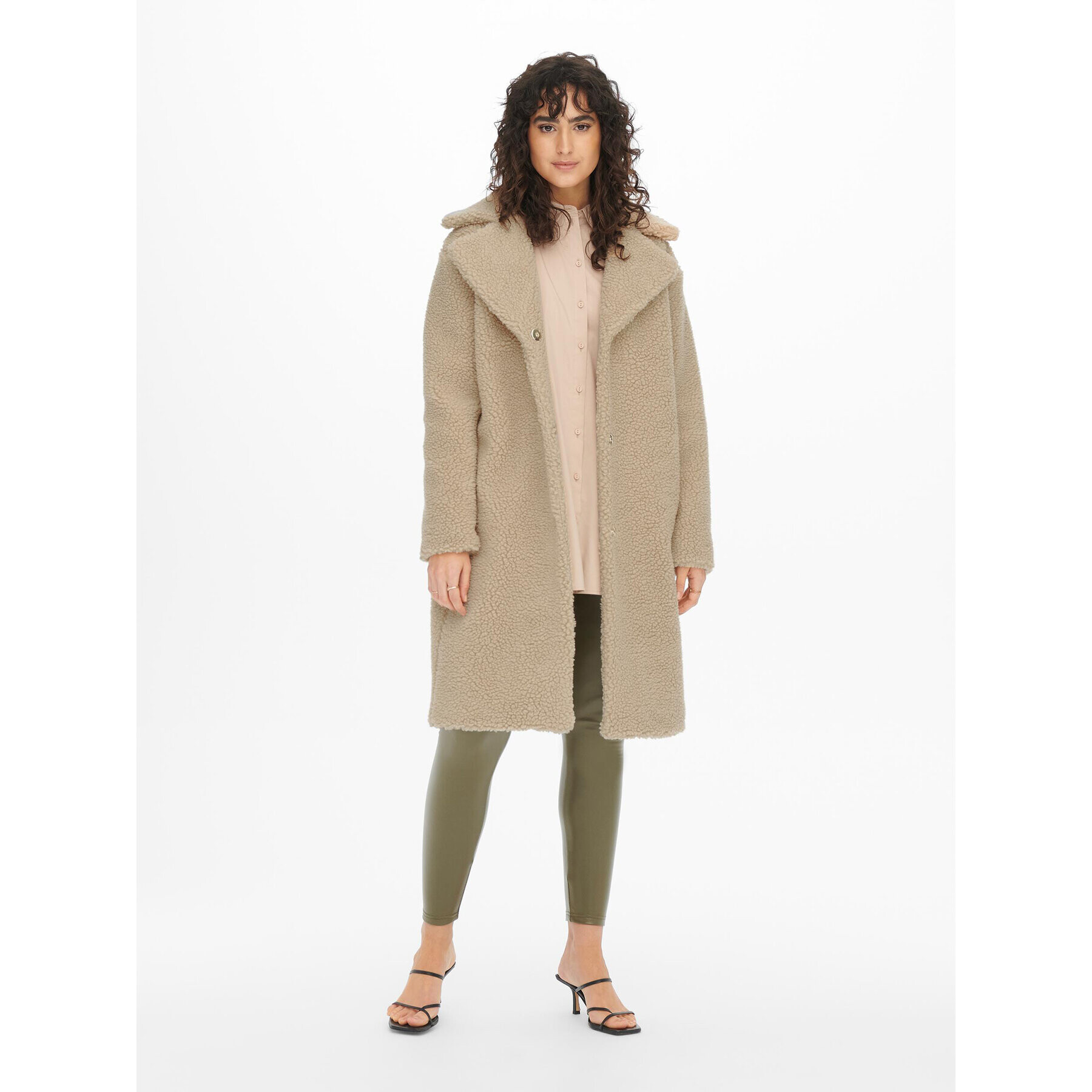 JDY Кожух 15265762 Бежов Regular Fit - Pepit.bg