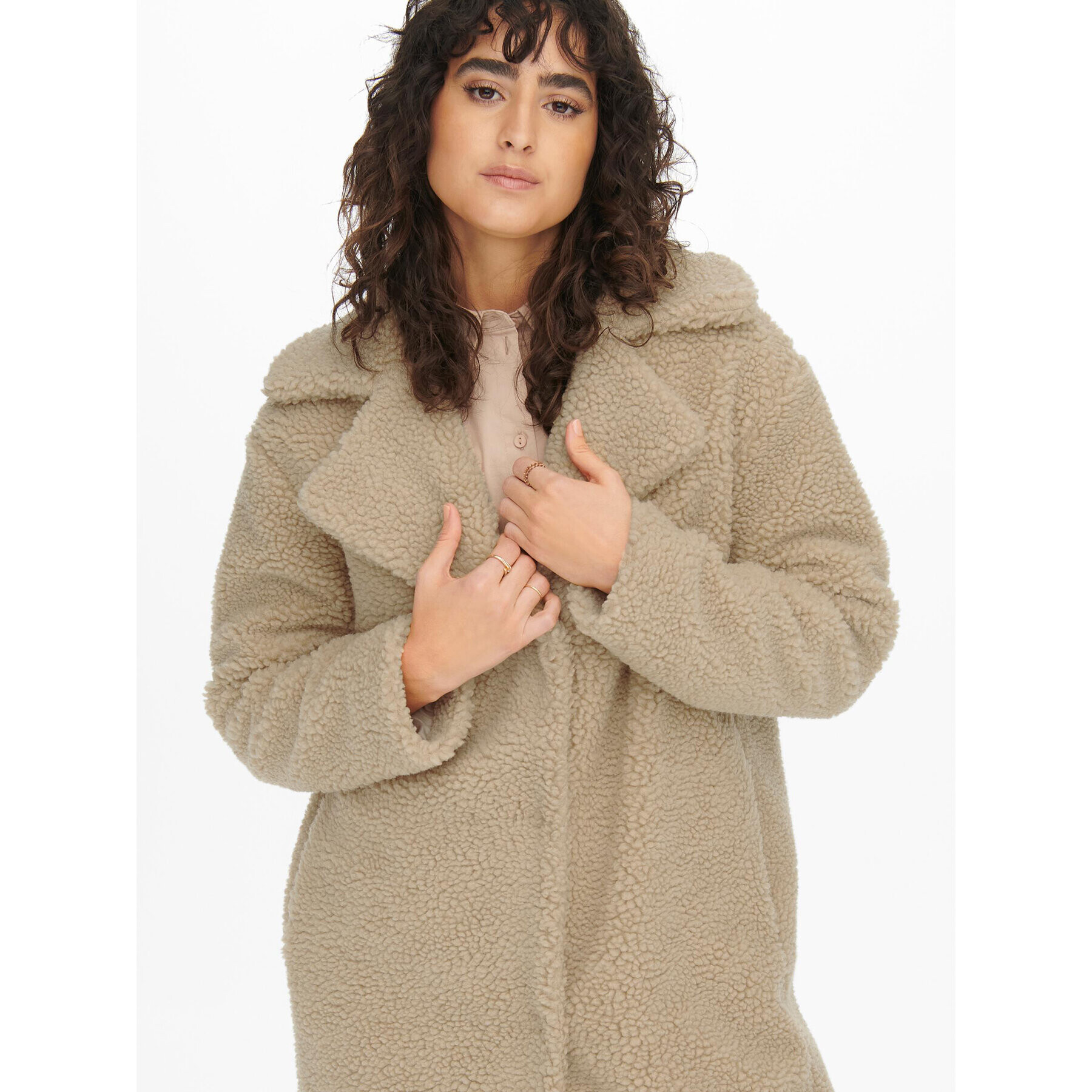 JDY Кожух 15265762 Бежов Regular Fit - Pepit.bg