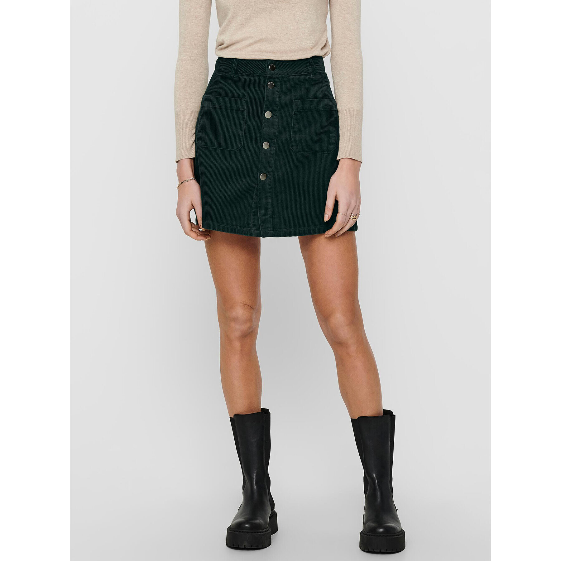 JDY Пола тип трапец 15220695 Зелен Regular Fit - Pepit.bg