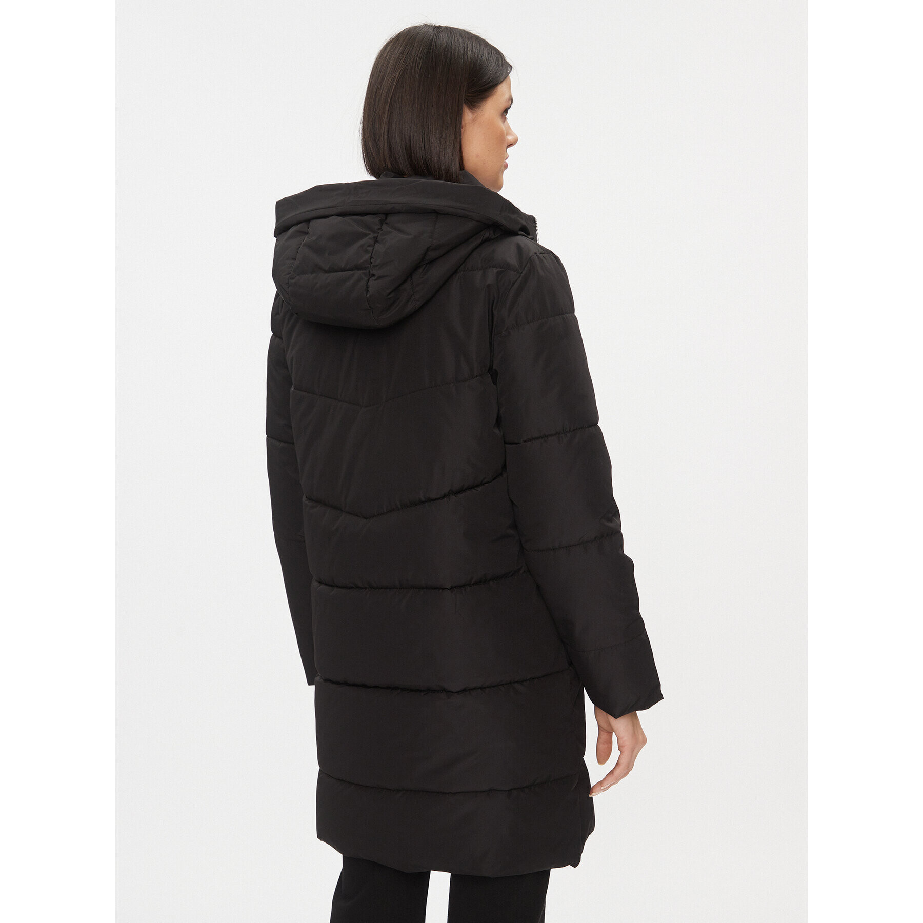 JDY Пухено яке 15300564 Черен Regular Fit - Pepit.bg