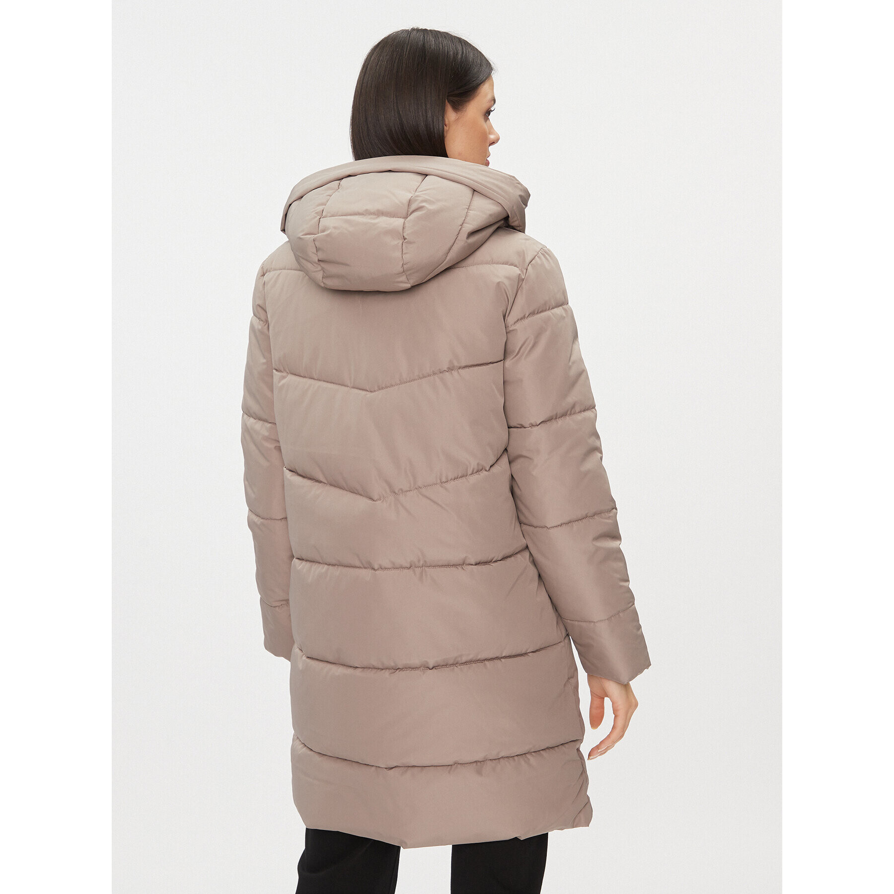 JDY Пухено яке 15300564 Кафяв Regular Fit - Pepit.bg