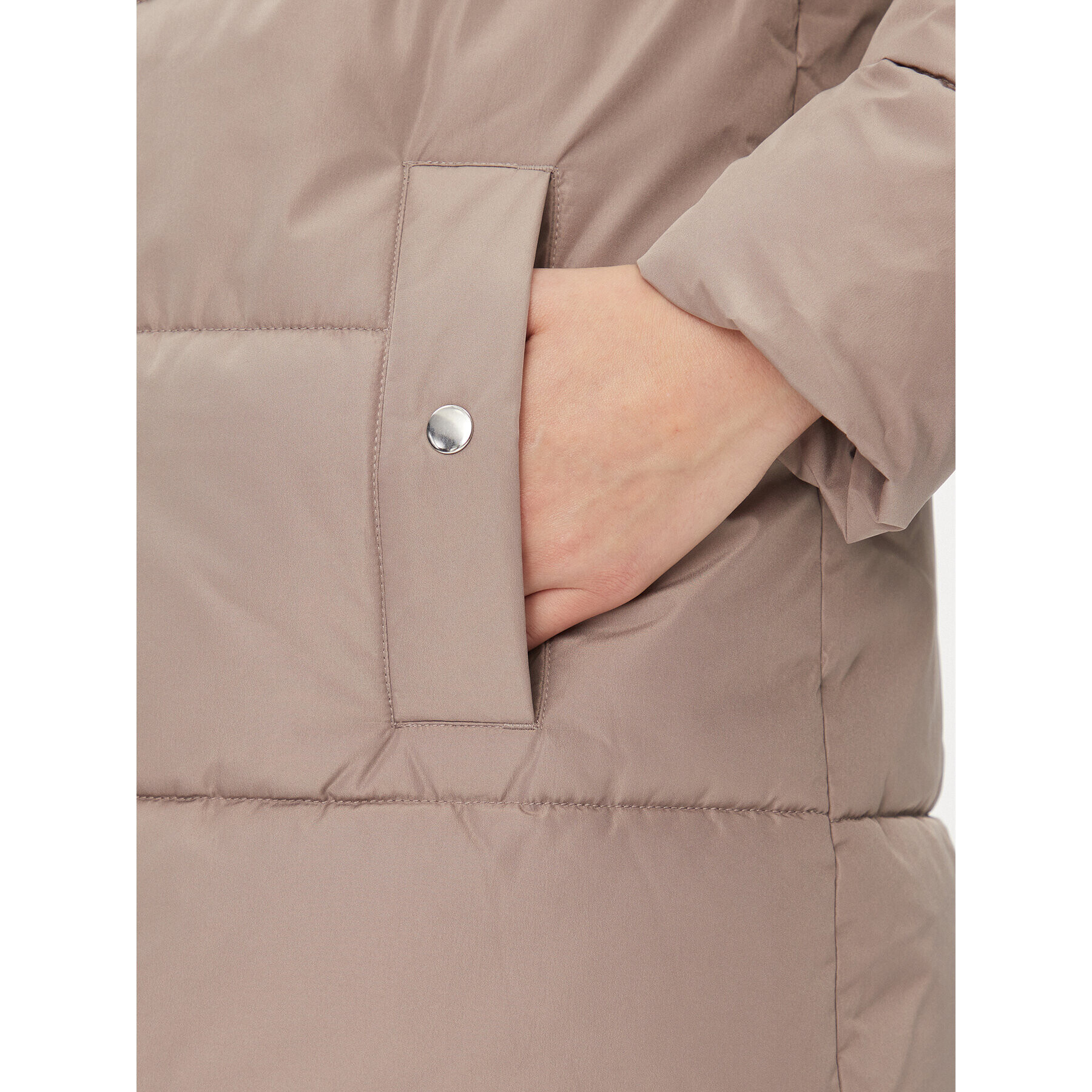 JDY Пухено яке 15300564 Кафяв Regular Fit - Pepit.bg