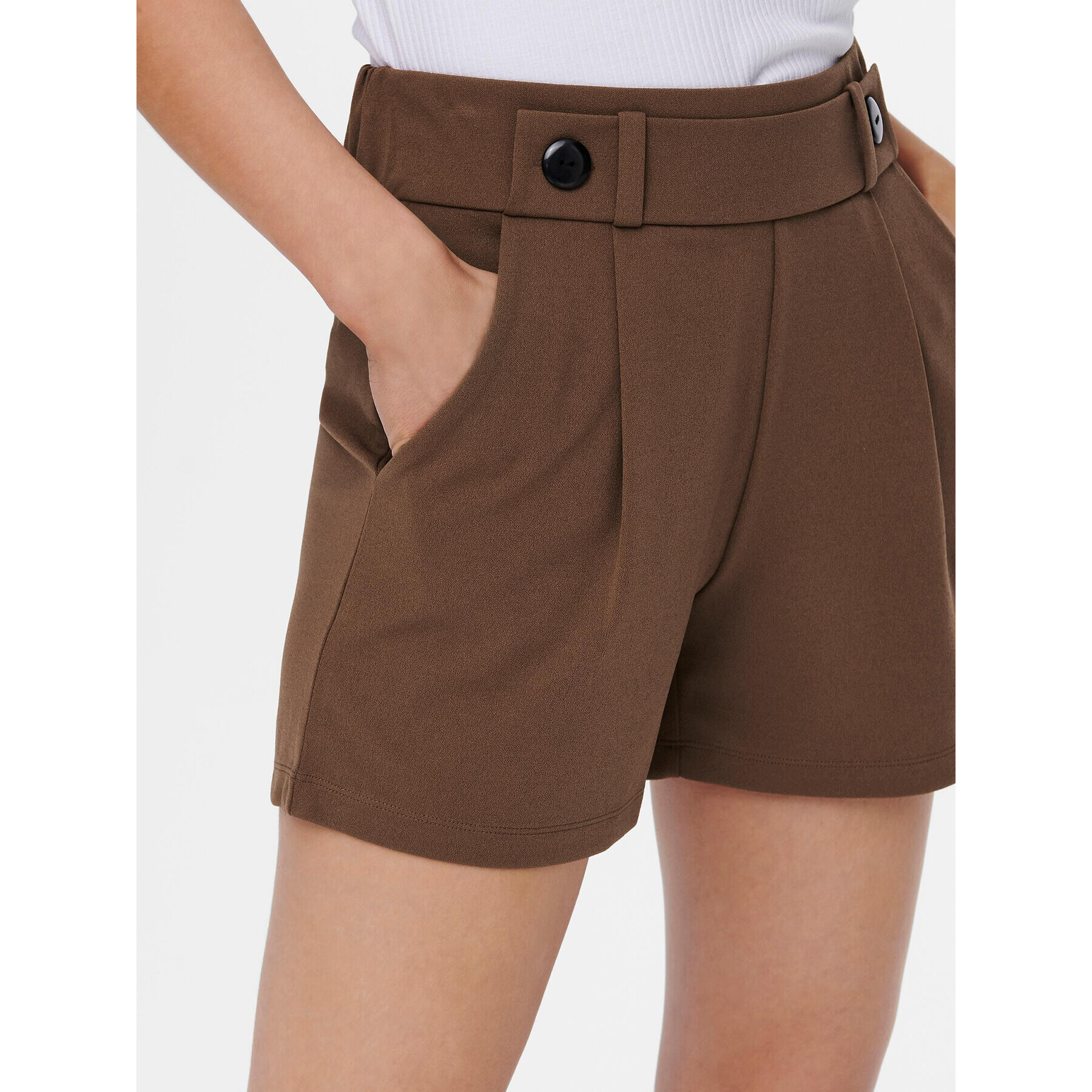 JDY Шорти от плат Geggo 15203098 Кафяв Regular Fit - Pepit.bg