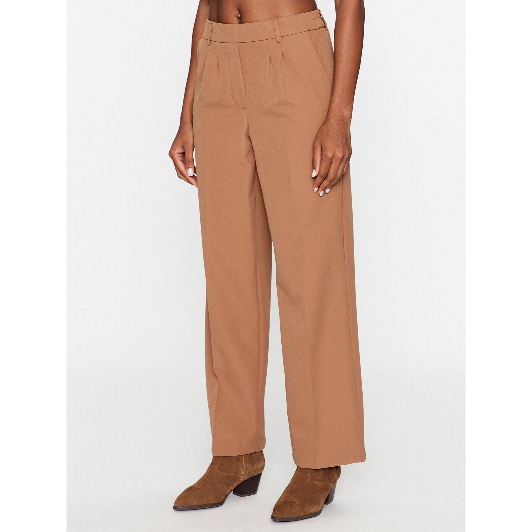 JDY Текстилни панталони 15310534 Кафяв Straight Fit - Pepit.bg