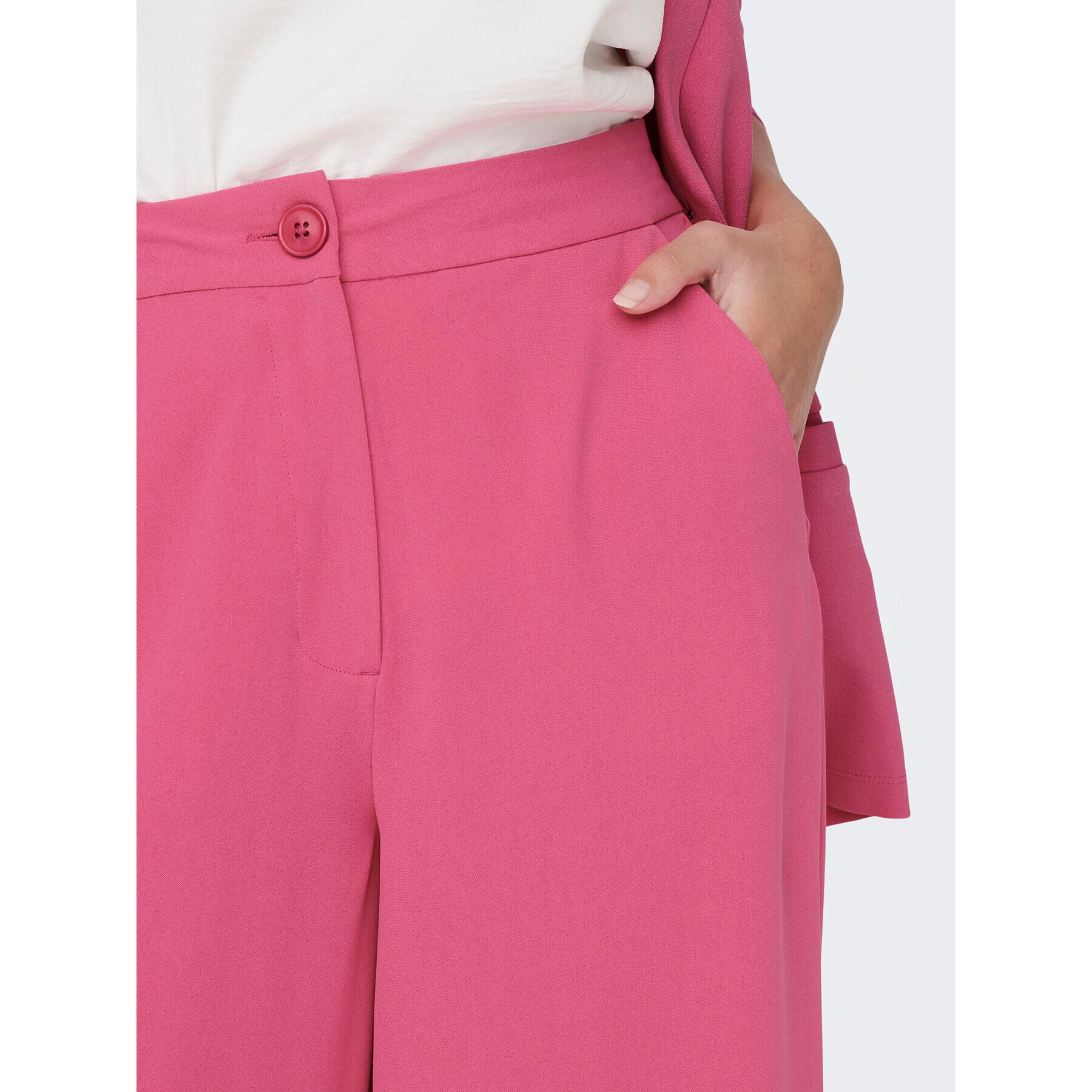 JDY Текстилни панталони Vincent 15279301 Розов Regular Fit - Pepit.bg