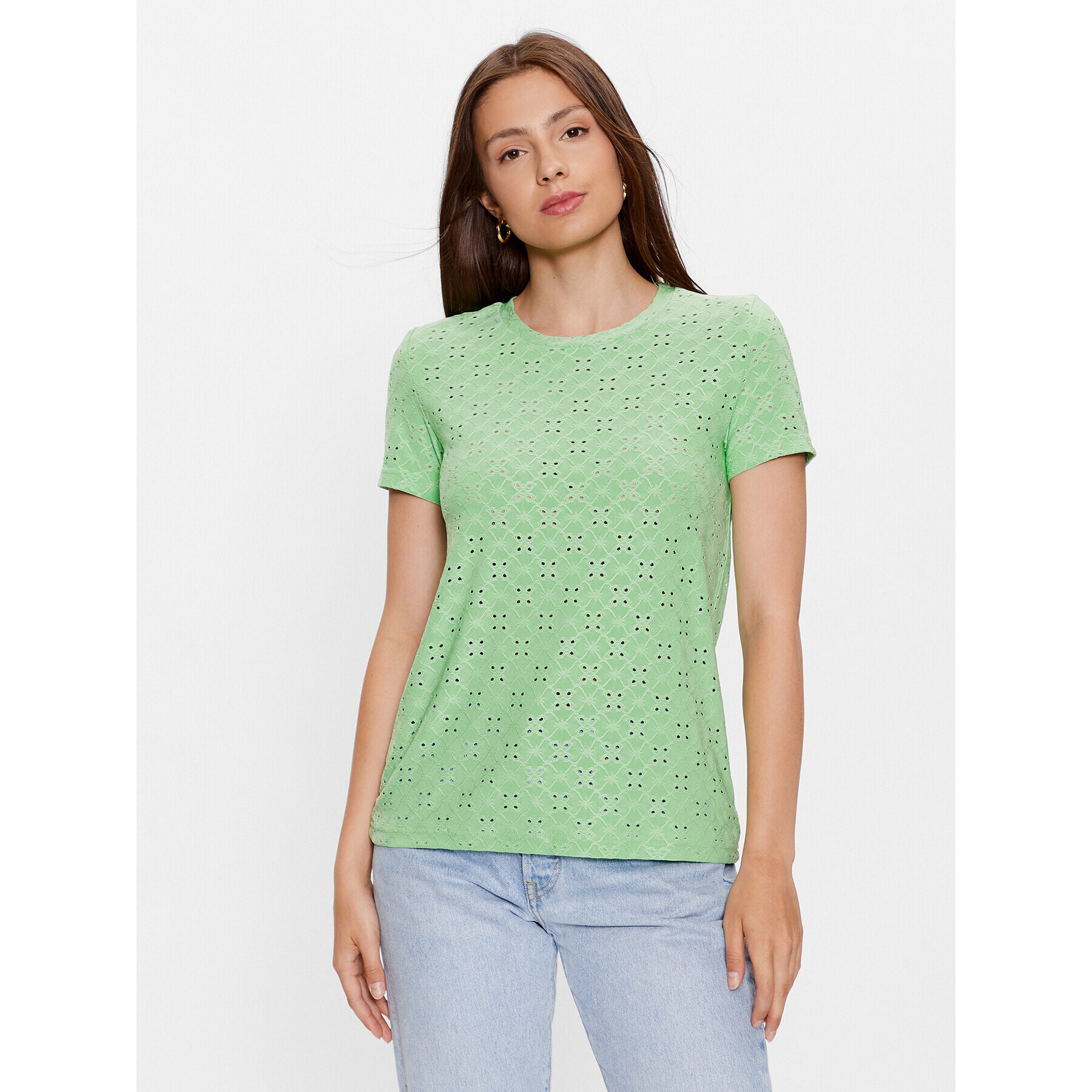 JDY Тишърт 15158450 Зелен Regular Fit - Pepit.bg