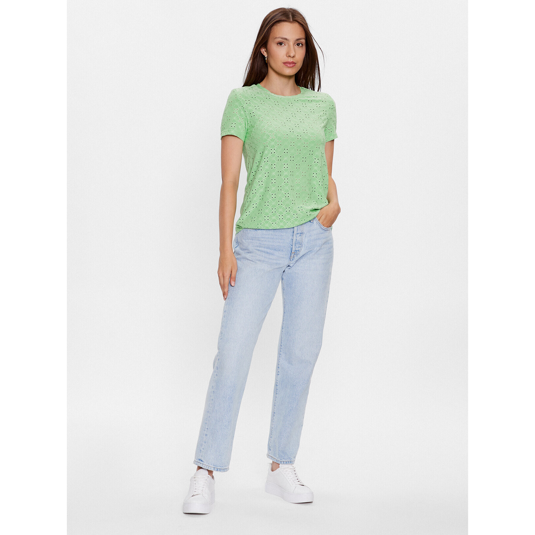 JDY Тишърт 15158450 Зелен Regular Fit - Pepit.bg