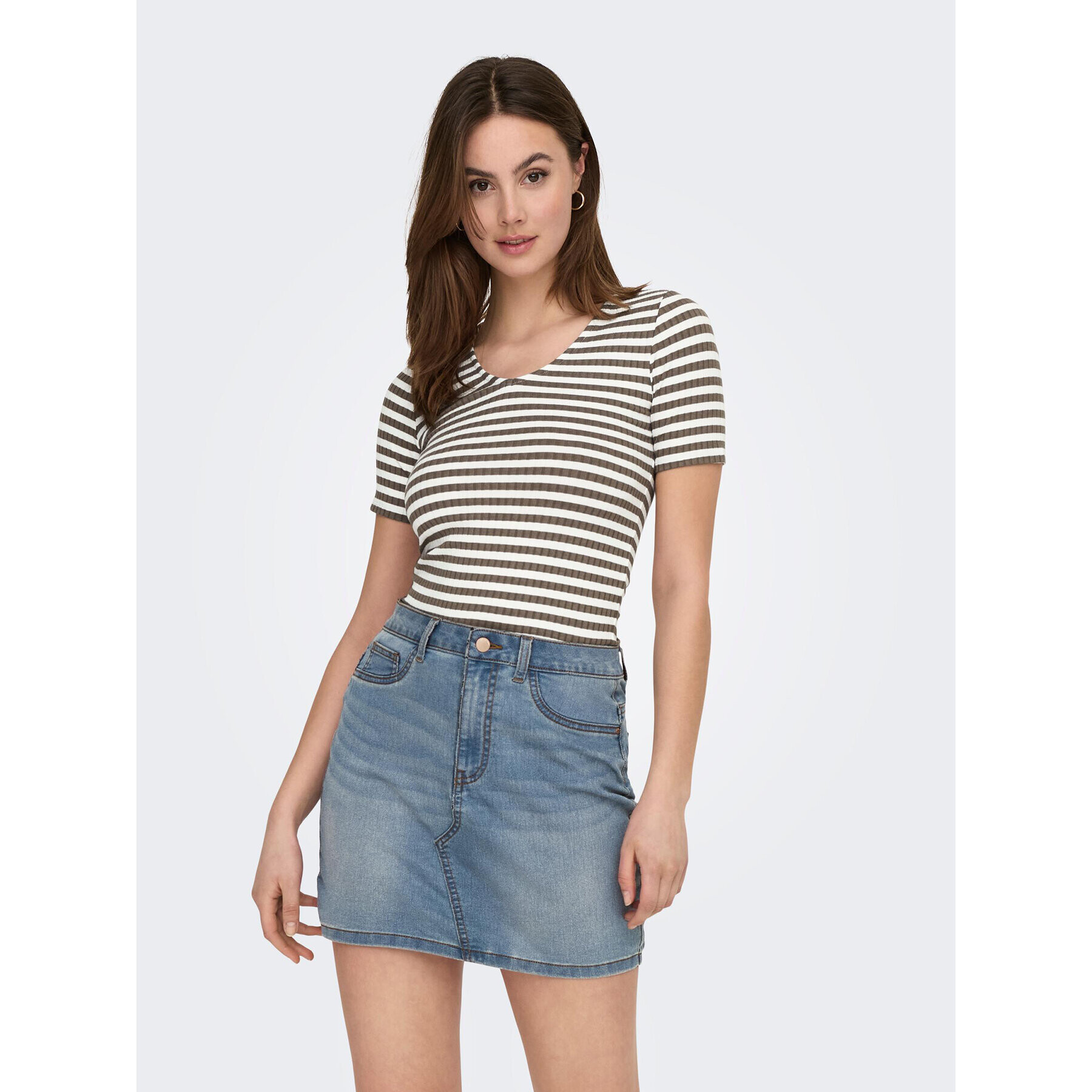 JDY Тишърт 15253481 Черен Stretch Fit - Pepit.bg