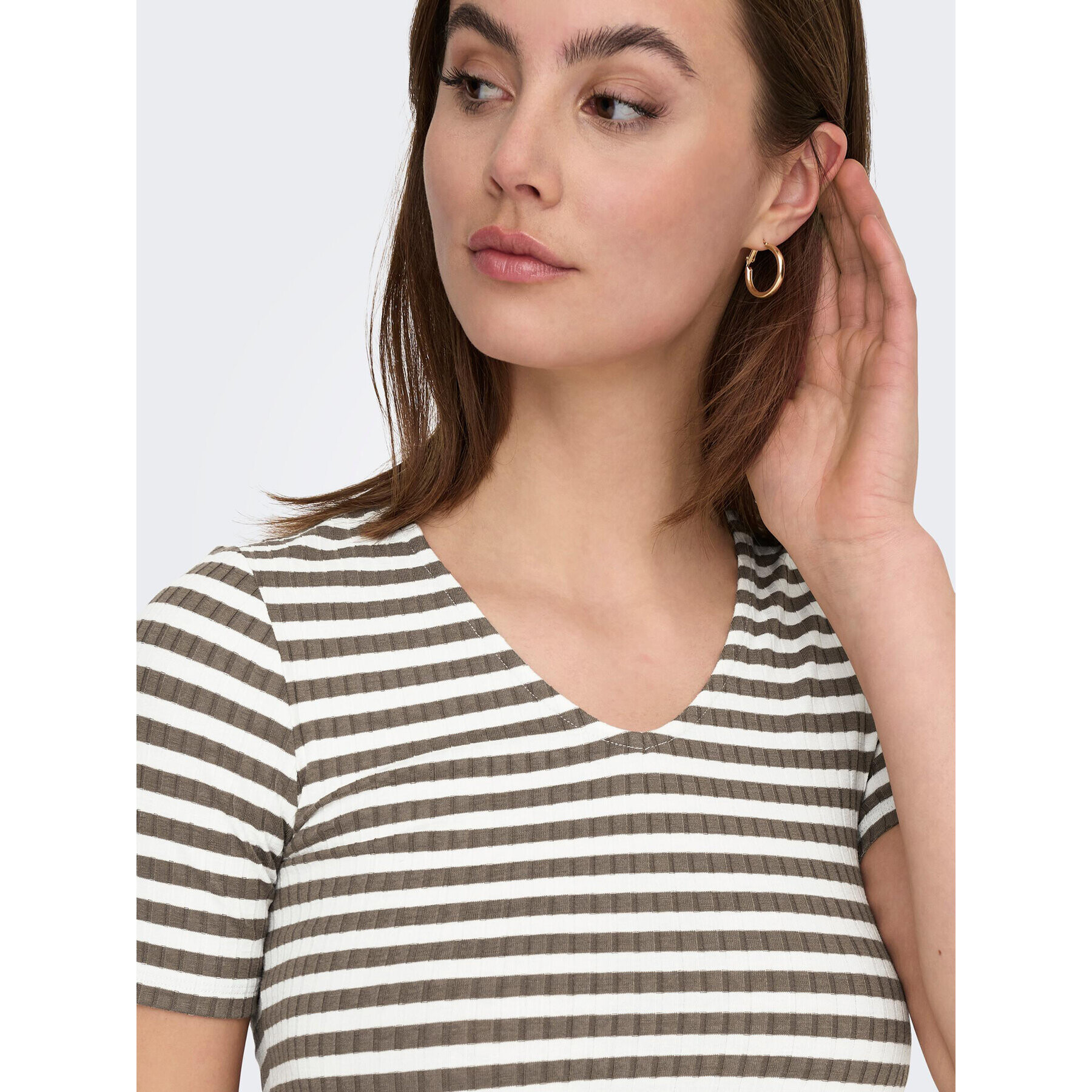 JDY Тишърт 15253481 Черен Stretch Fit - Pepit.bg