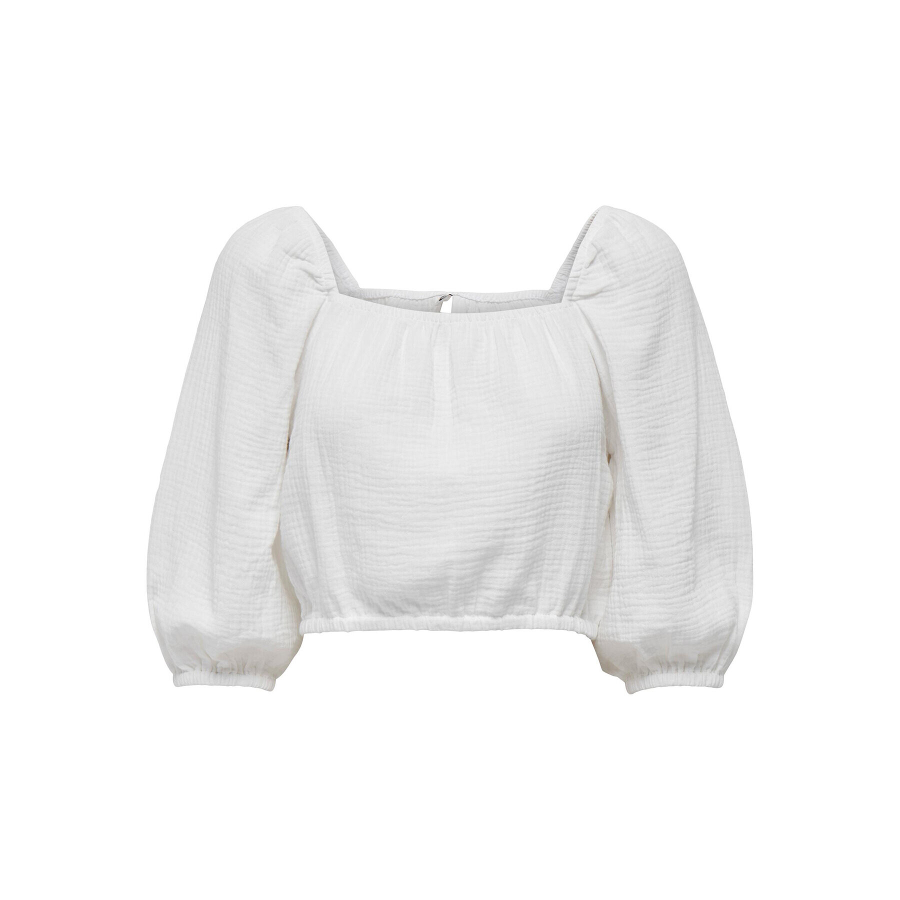JDY Блуза 15288358 Бял Cropped Fit - Pepit.bg