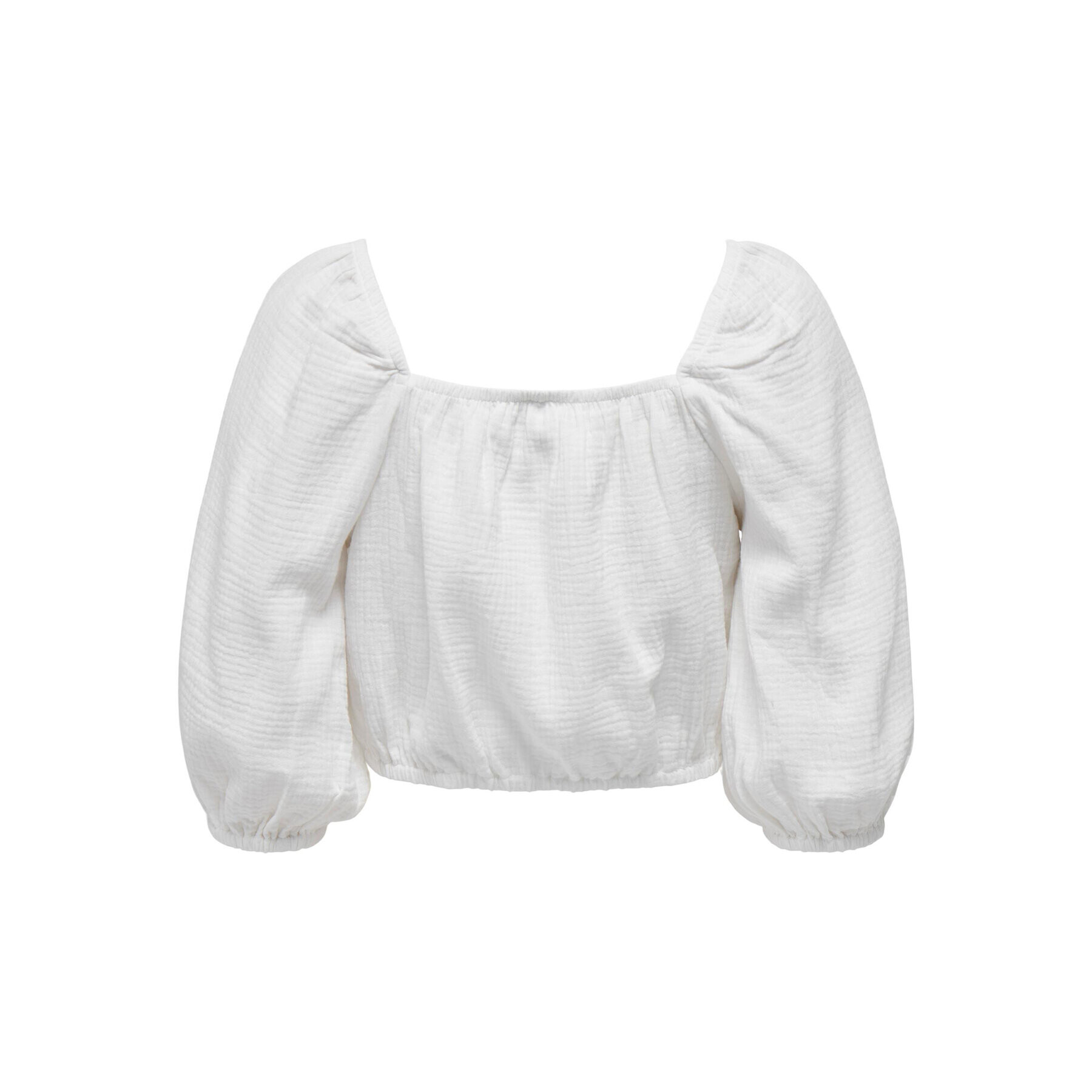 JDY Блуза 15288358 Бял Cropped Fit - Pepit.bg