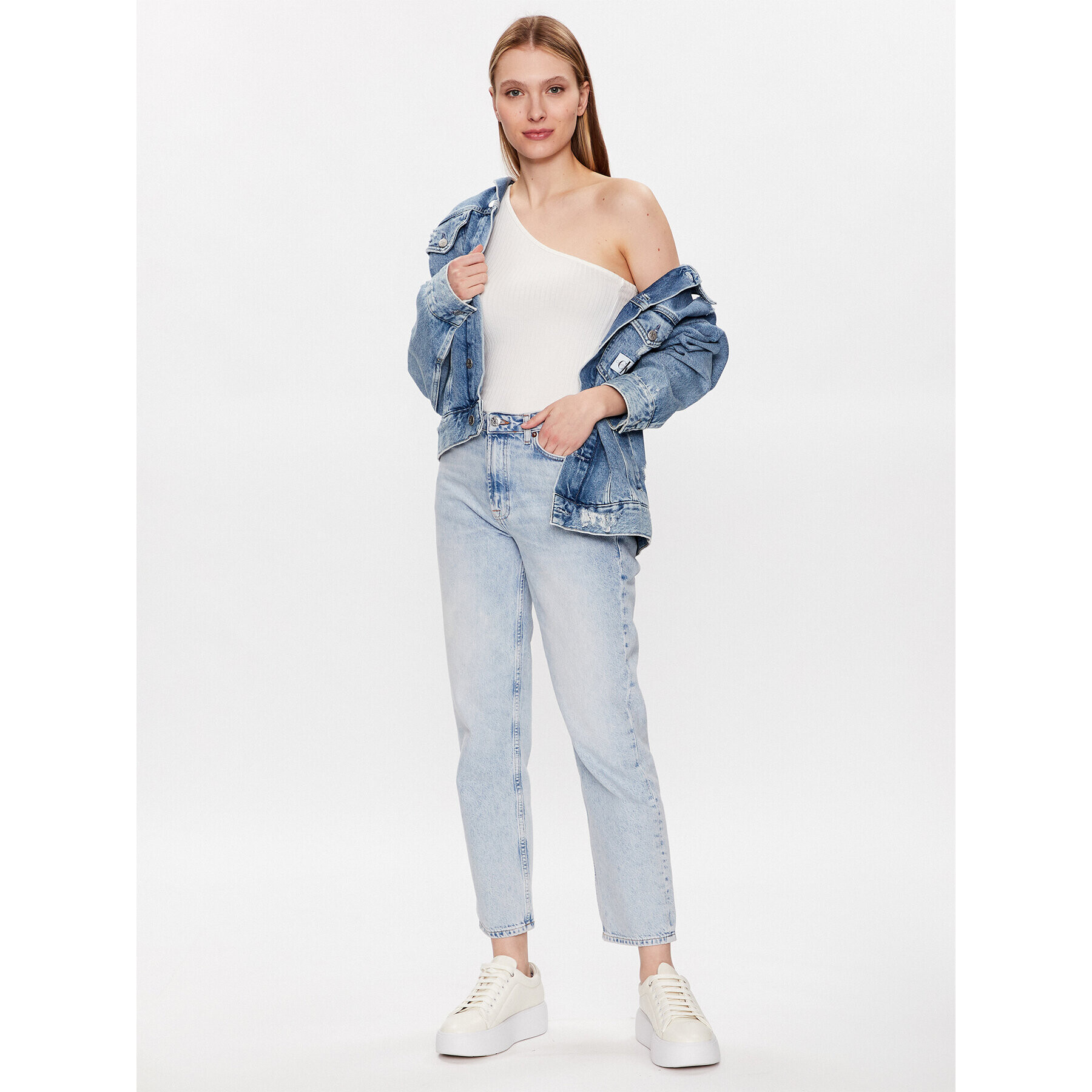 JDY топ 15295782 Бял Slim Fit - Pepit.bg