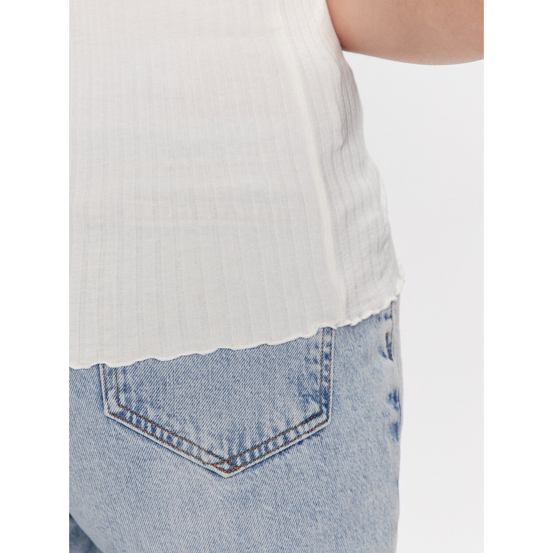 JDY топ 15295782 Бял Slim Fit - Pepit.bg