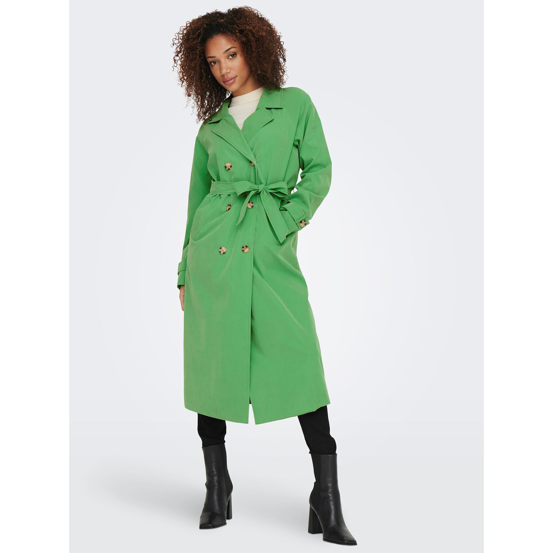JDY Тренч Panther 15281785 Зелен Regular Fit - Pepit.bg