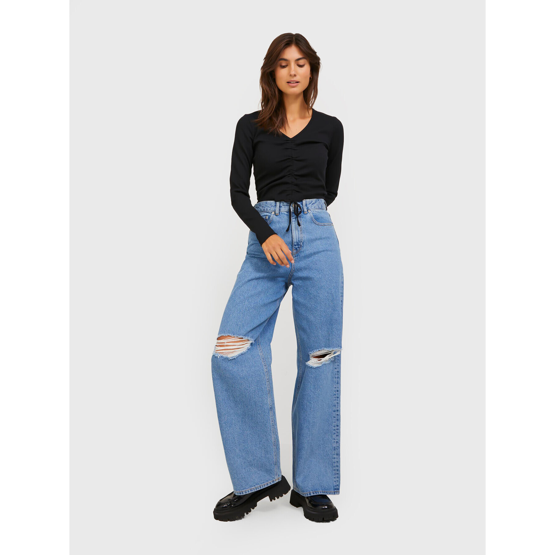 JJXX Блуза 12232558 Черен Stretch Fit - Pepit.bg