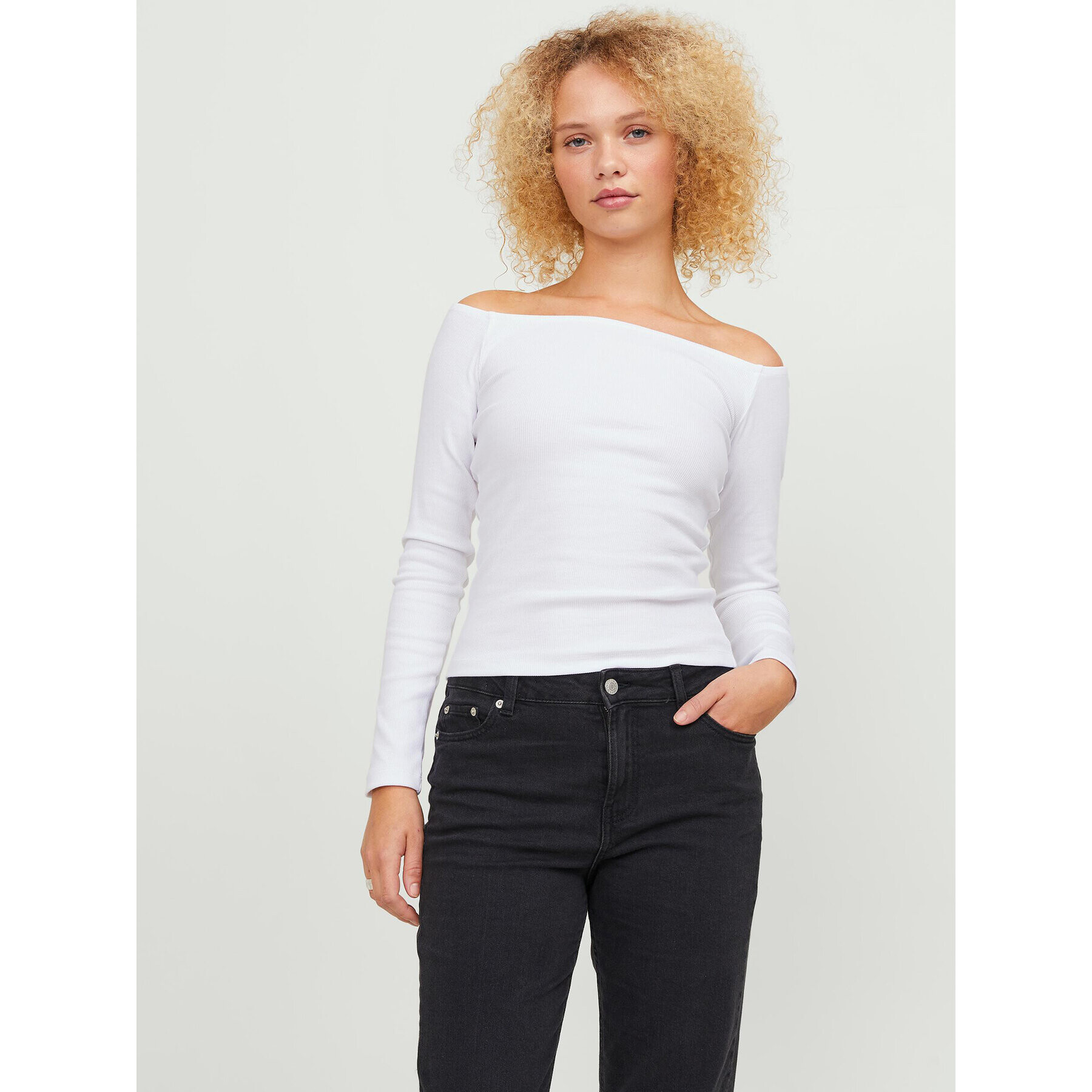 JJXX Блуза Feo 12234919 Бял Stretch Fit - Pepit.bg
