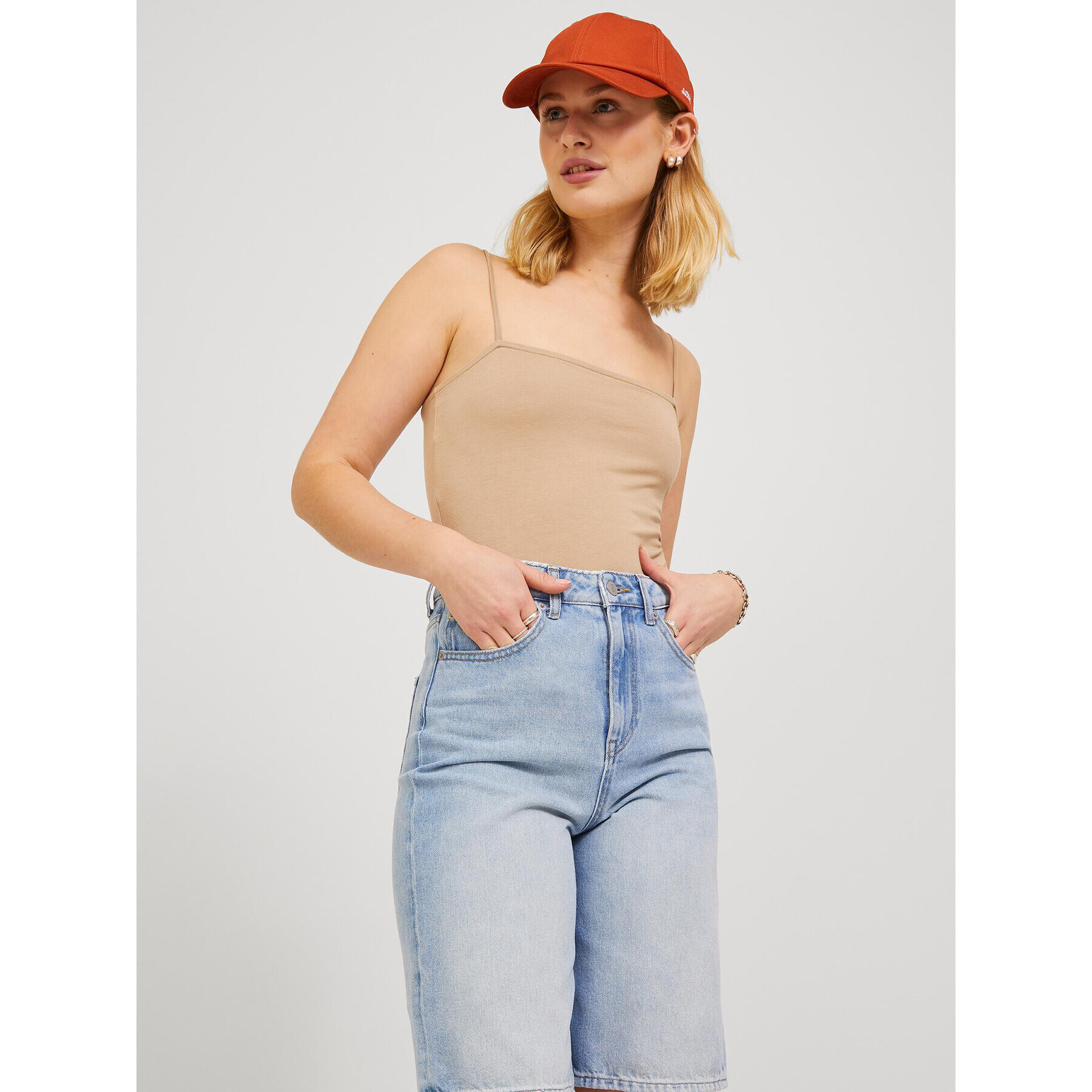 JJXX Боди Ivy 12225568 Кафяв Slim Fit - Pepit.bg