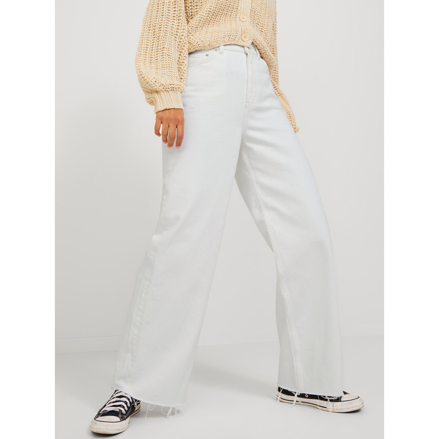 JJXX Дънки 12226172 Бял Wide Leg - Pepit.bg