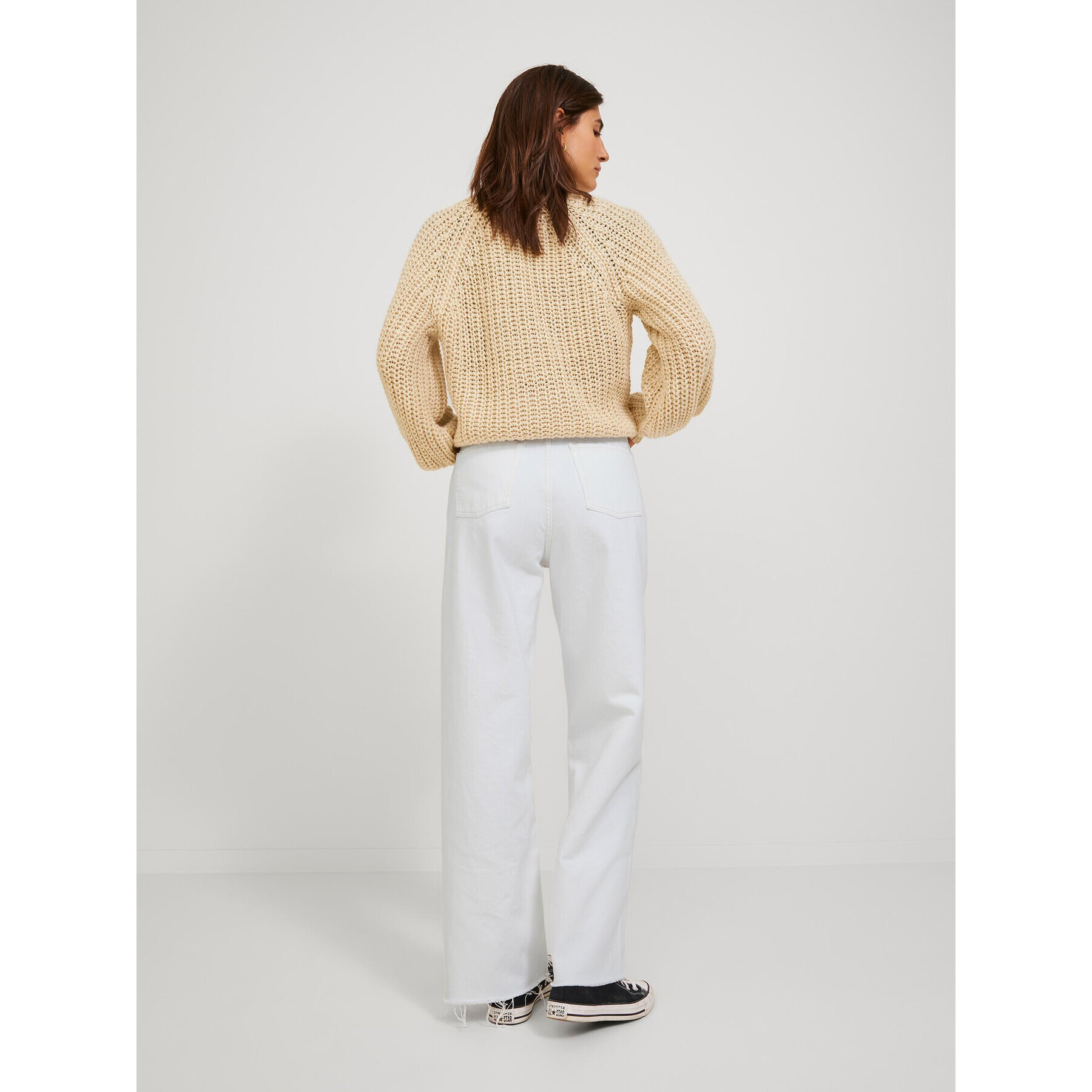 JJXX Дънки 12226172 Бял Wide Leg - Pepit.bg