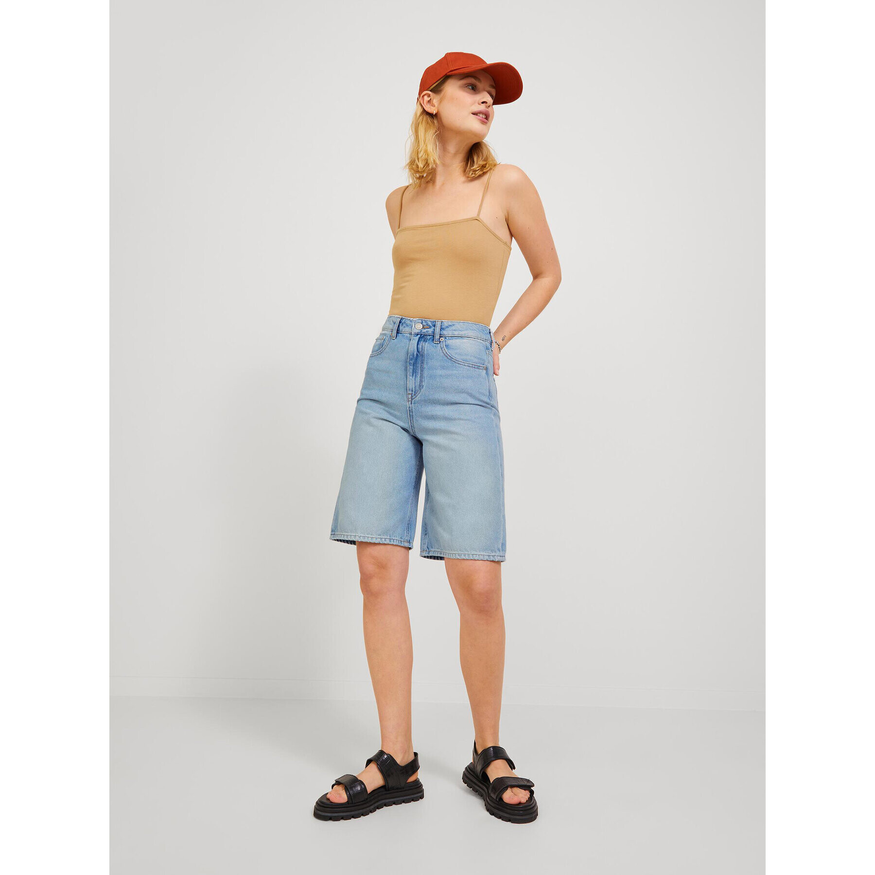 JJXX Дънкови шорти 12224791 Син Straight Fit - Pepit.bg