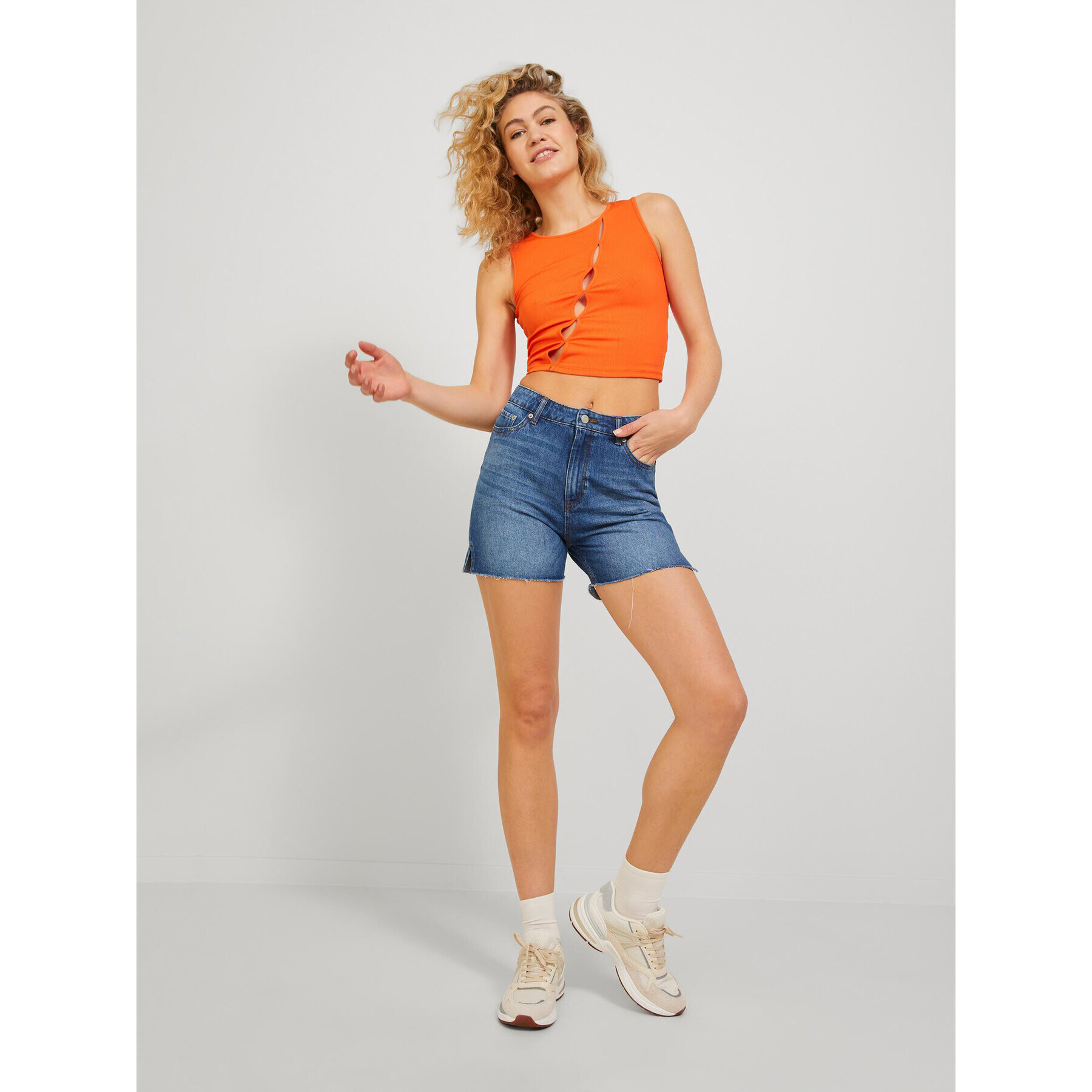 JJXX Дънкови шорти 12227837 Син Straight Fit - Pepit.bg