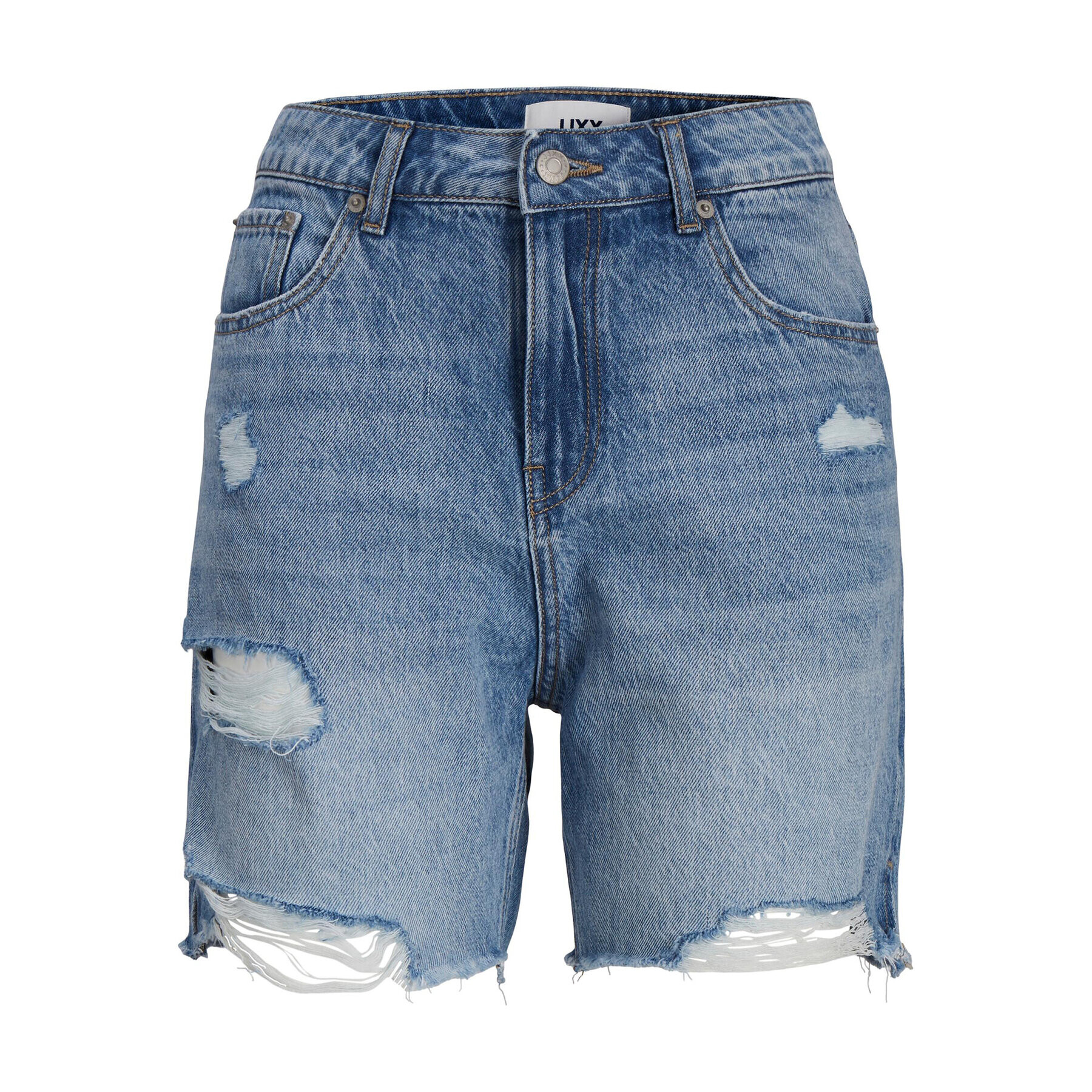 JJXX Дънкови шорти 12235146 Син Straight Fit - Pepit.bg