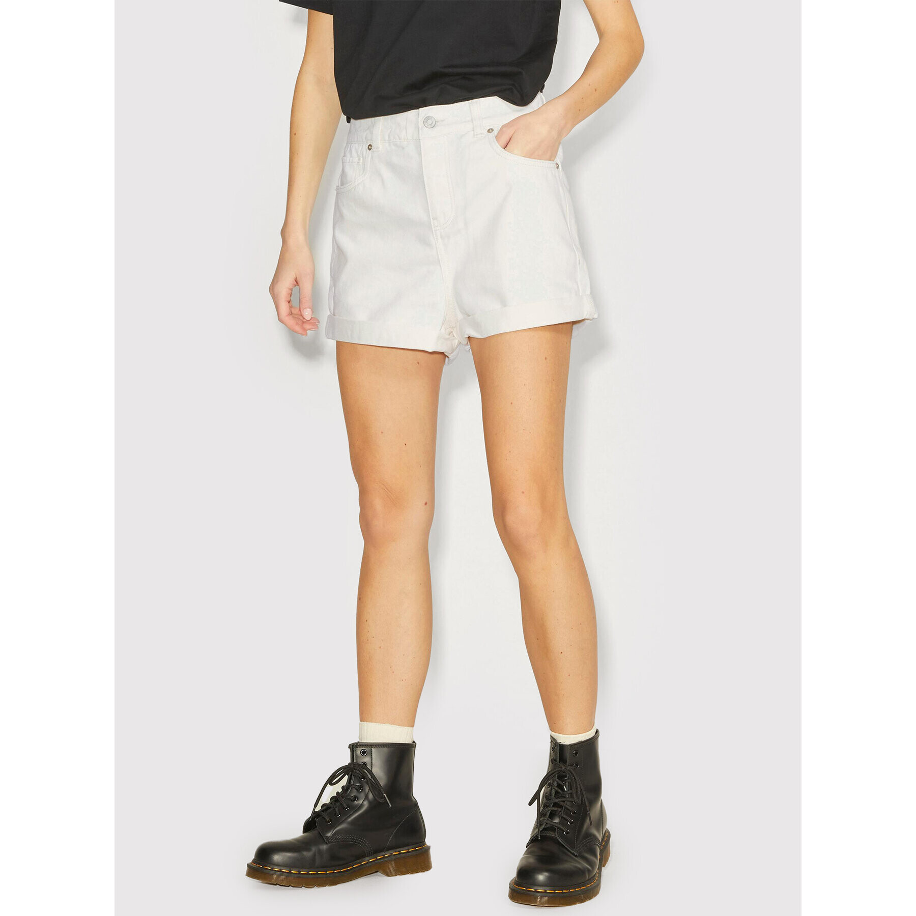 JJXX Дънкови шорти Hazel 12208921 Бял Regular Fit - Pepit.bg