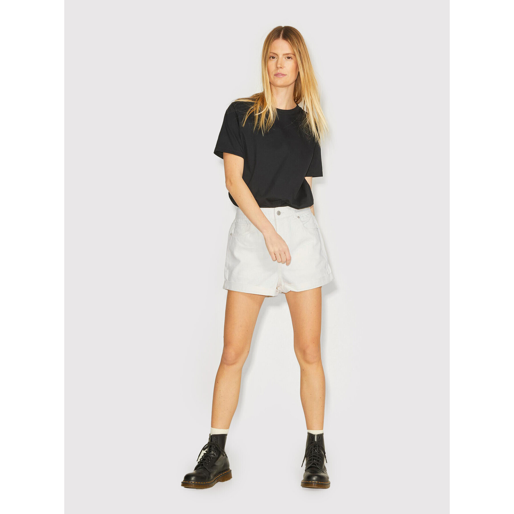 JJXX Дънкови шорти Hazel 12208921 Бял Regular Fit - Pepit.bg