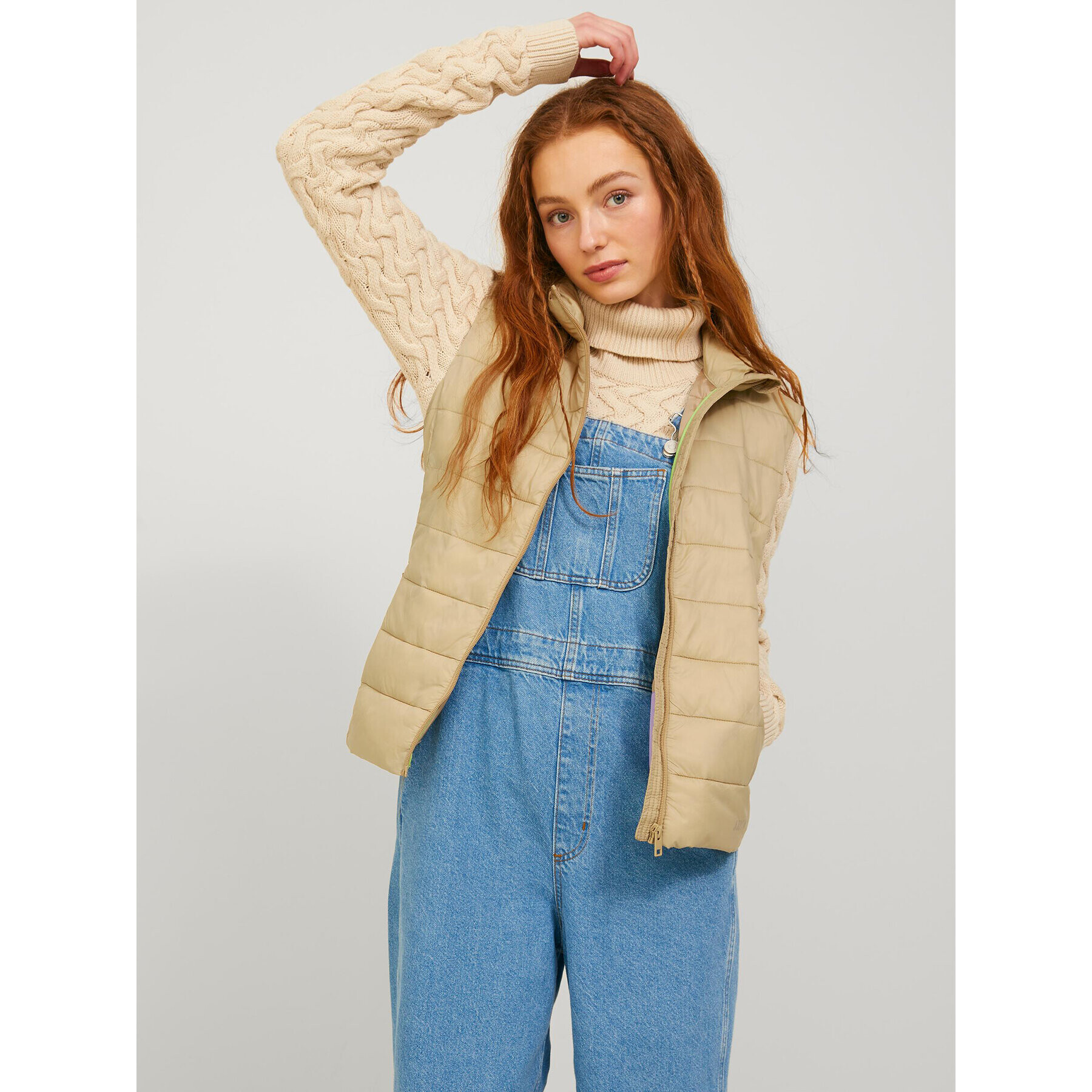 JJXX Елек Nora 12224641 Бежов Regular Fit - Pepit.bg