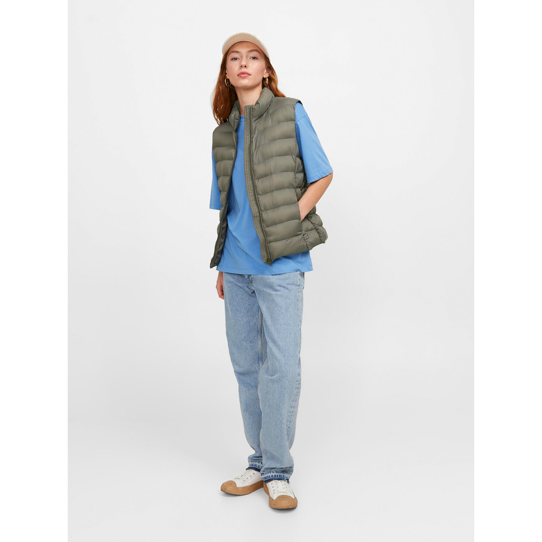 JJXX Елек Nora 12224641 Зелен Regular Fit - Pepit.bg