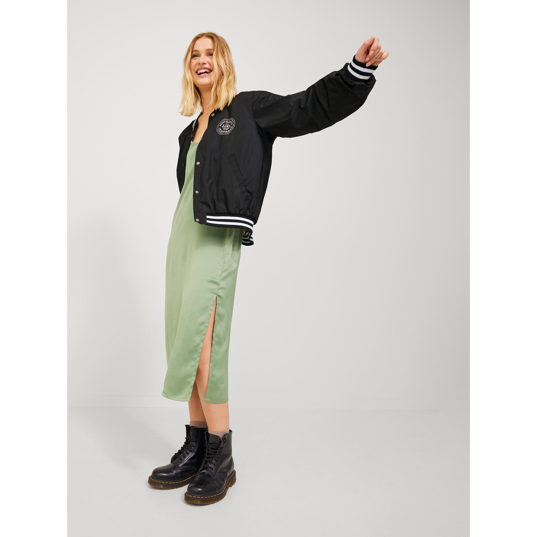 JJXX Яке бомбър 12227132 Черен Regular Fit - Pepit.bg