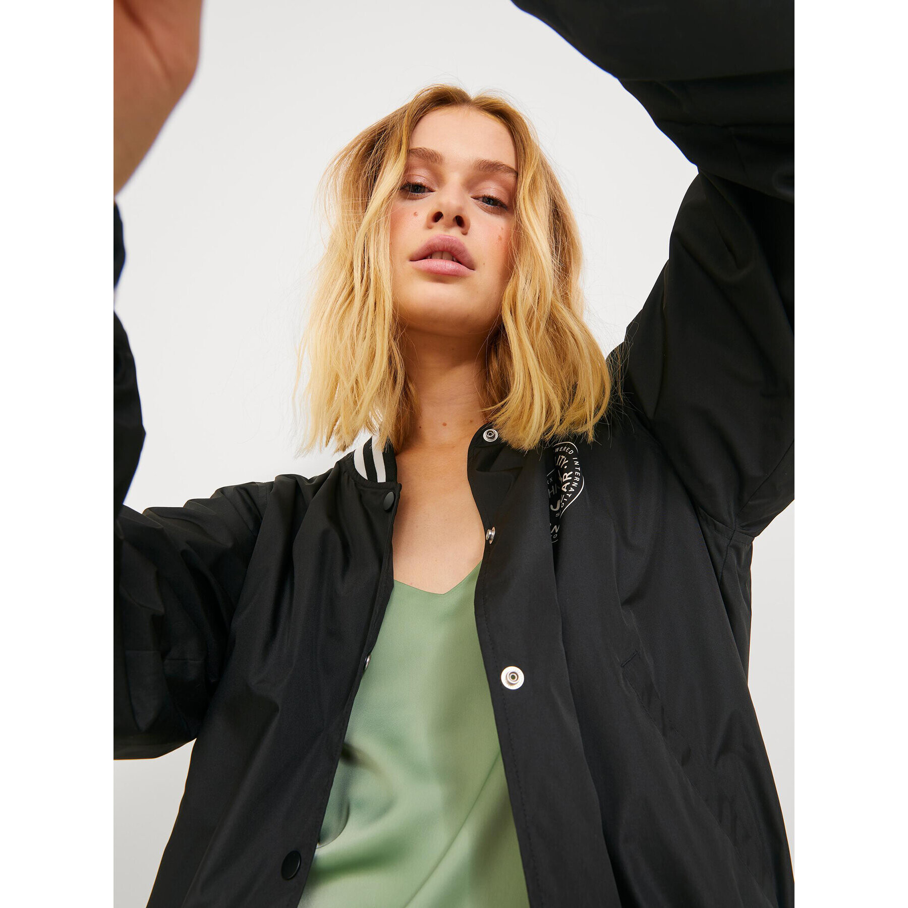 JJXX Яке бомбър 12227132 Черен Regular Fit - Pepit.bg
