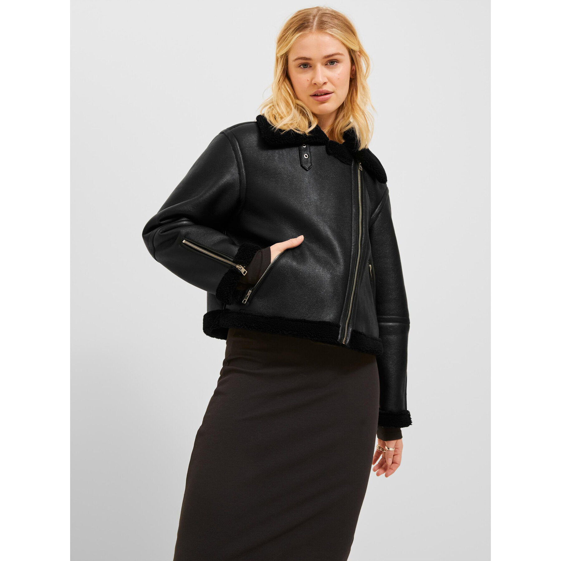 JJXX Кожух 12238431 Черен Regular Fit - Pepit.bg