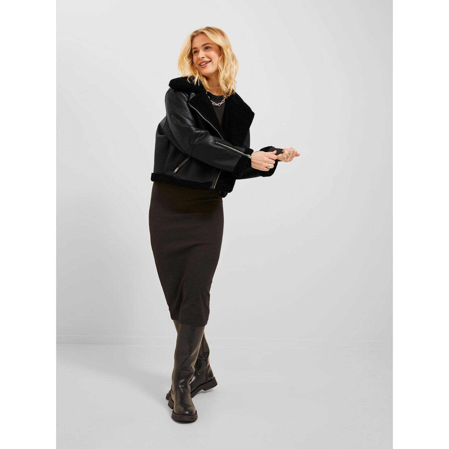 JJXX Кожух 12238431 Черен Regular Fit - Pepit.bg