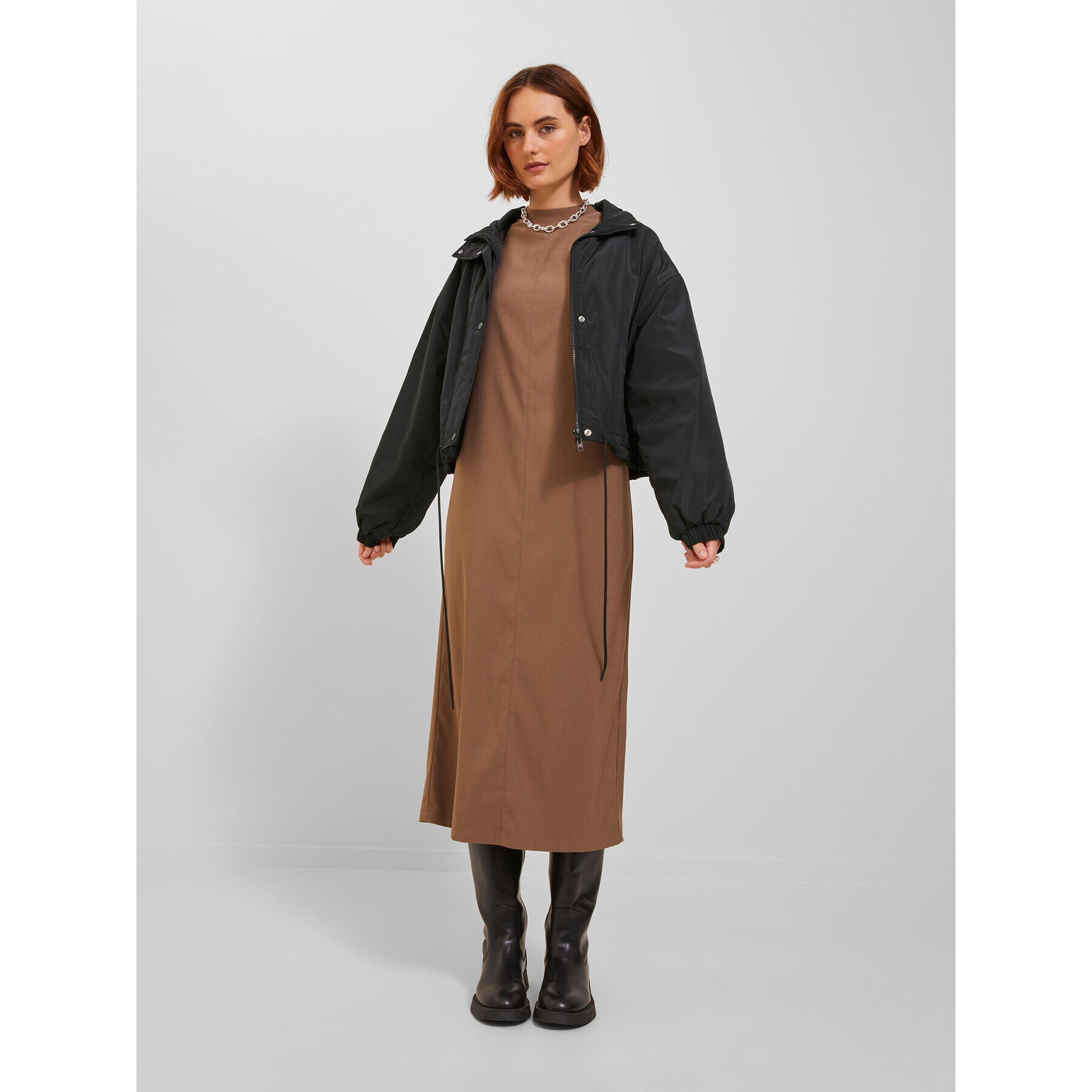 JJXX Преходно яке 12240797 Черен Regular Fit - Pepit.bg