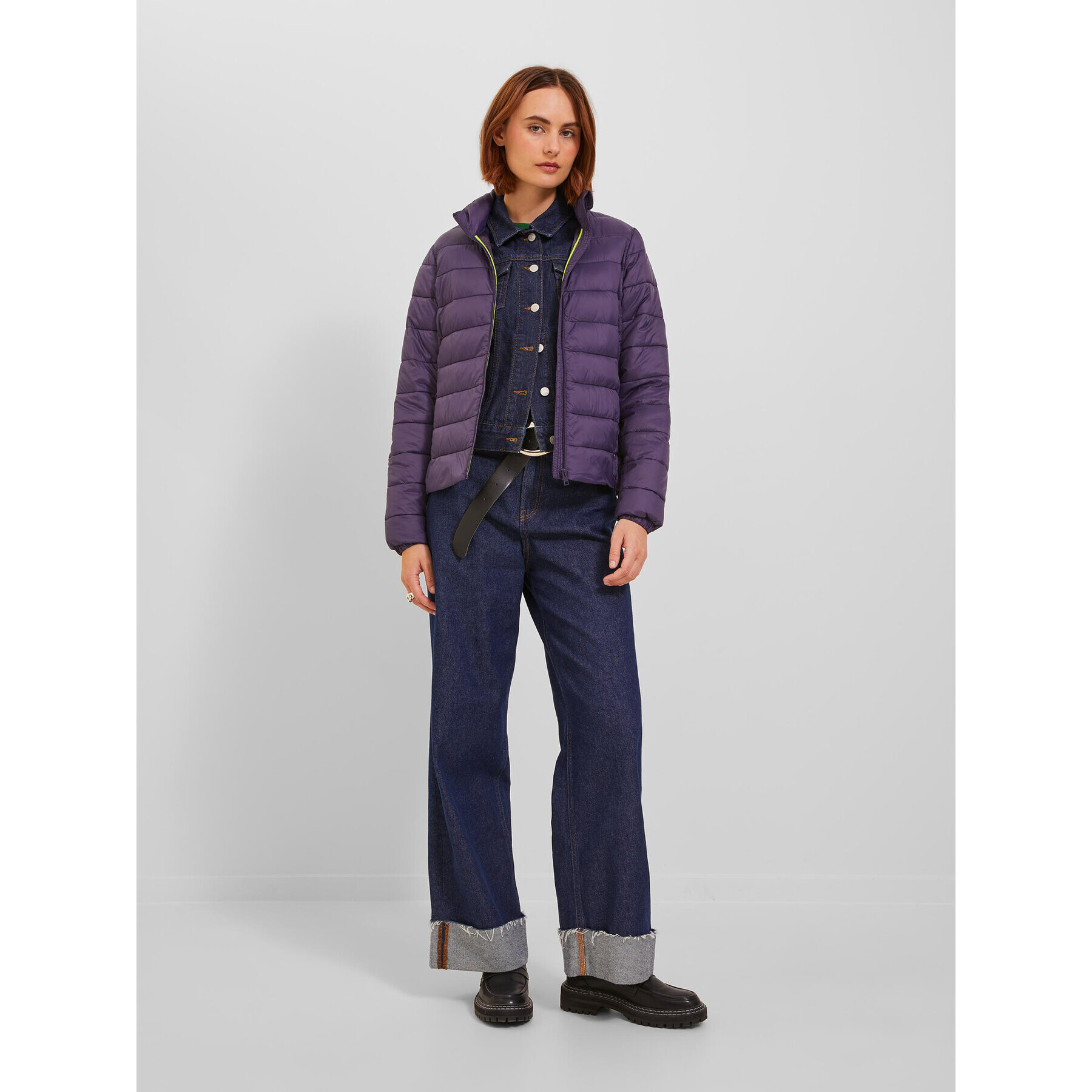 JJXX Пухено яке 12224638 Виолетов Regular Fit - Pepit.bg