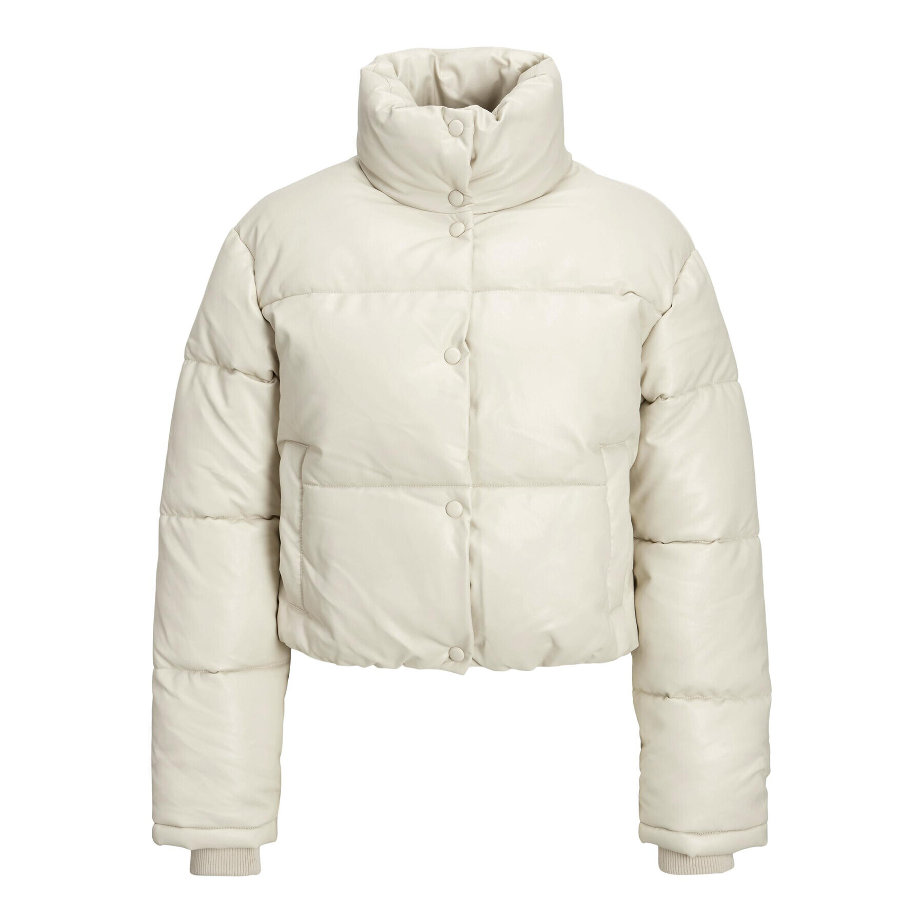 JJXX Пухено яке 12236383 Екрю Regular Fit - Pepit.bg