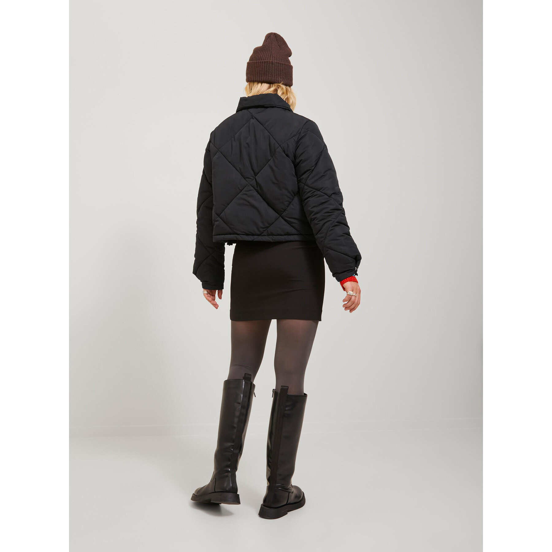 JJXX Пухено яке 12236457 Черен Regular Fit - Pepit.bg